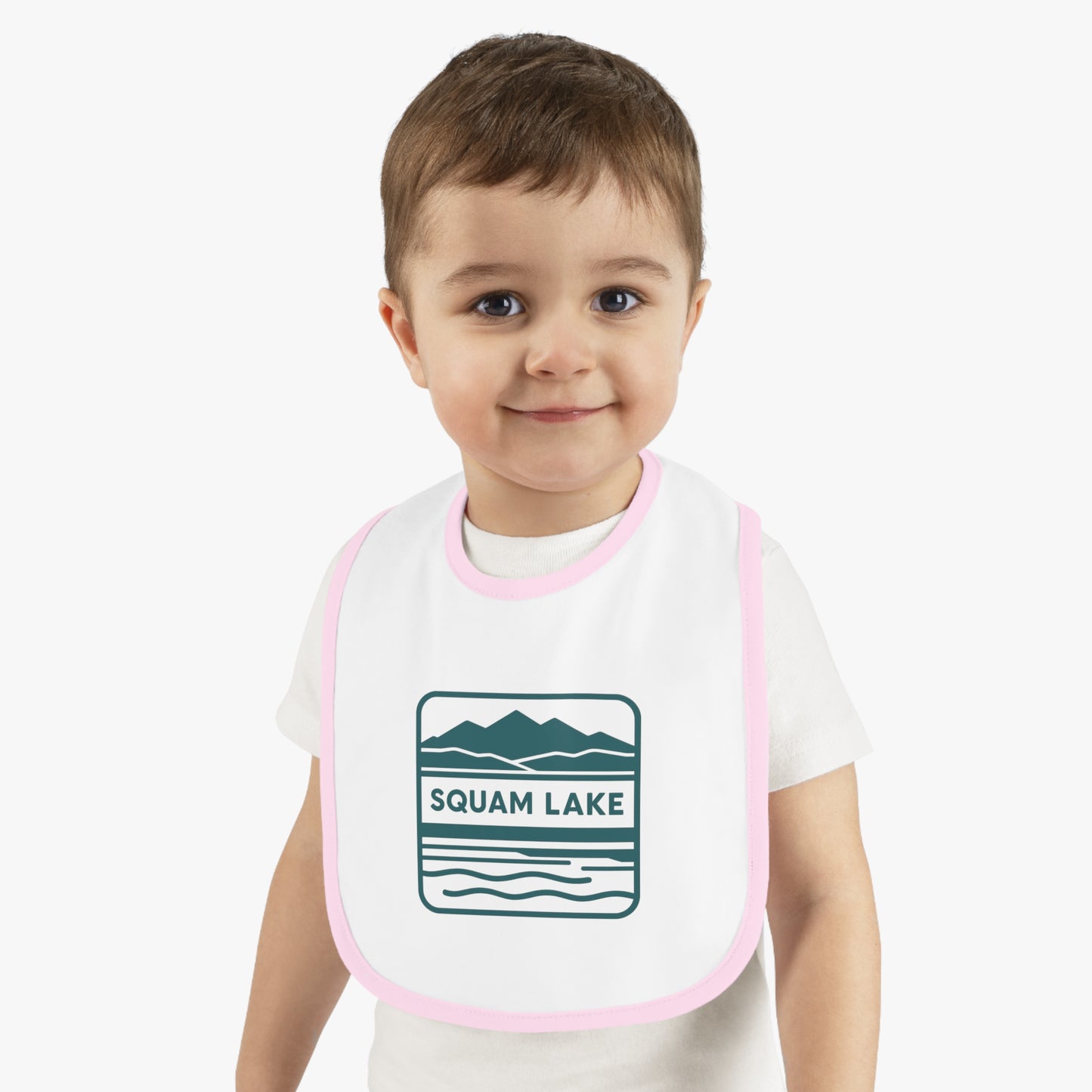 Squam Lake Baby Contrast Trim Jersey Bib