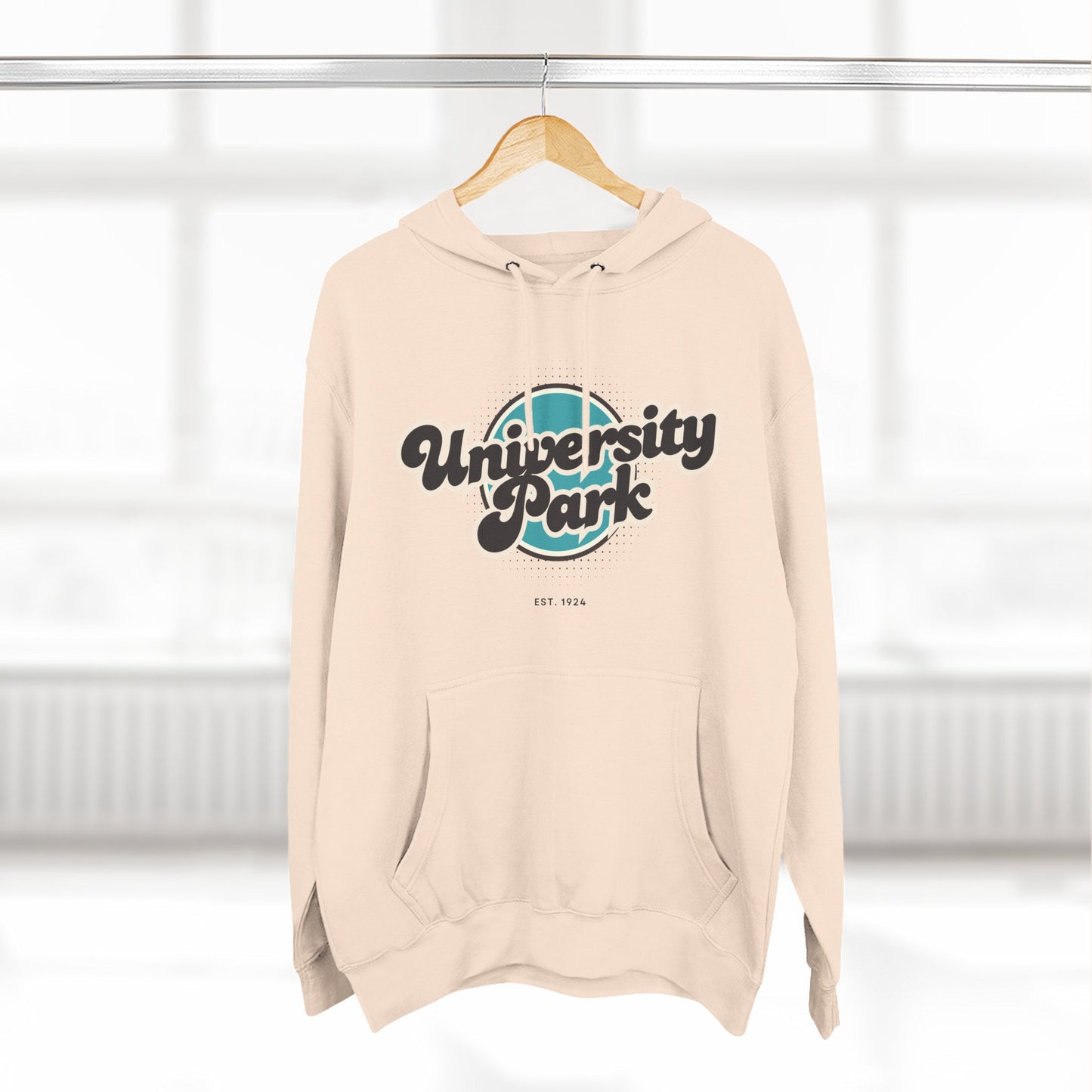 University Park Retro Vibe Hoodie for Casual Days, Streetwear, Unisex Gift, Cozy Layering Apparel