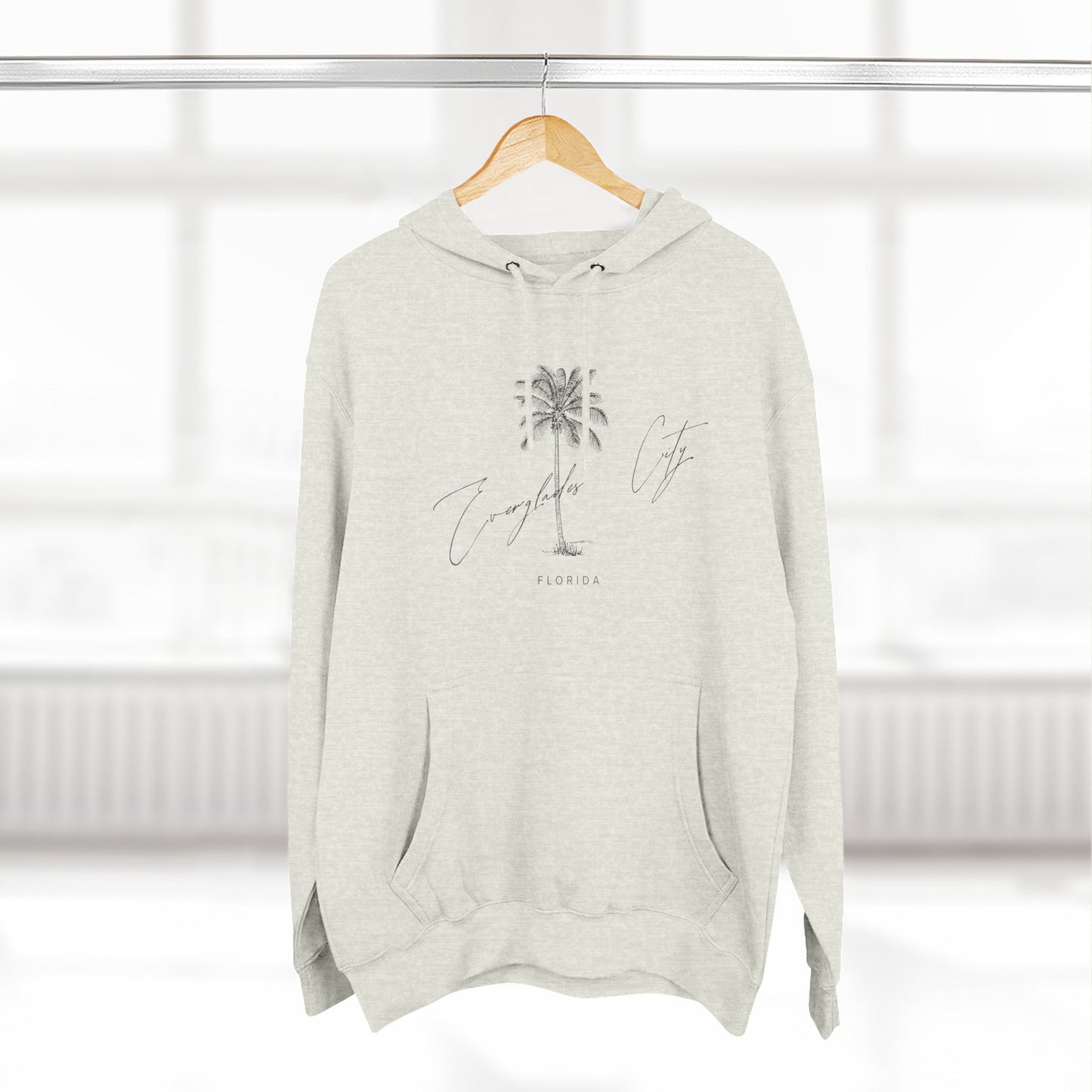 Everglades City Stylish Three-Panel Fleece Hoodie for Cozy Days, Casual Wear, Warm Layering, Gift for Him or Her
