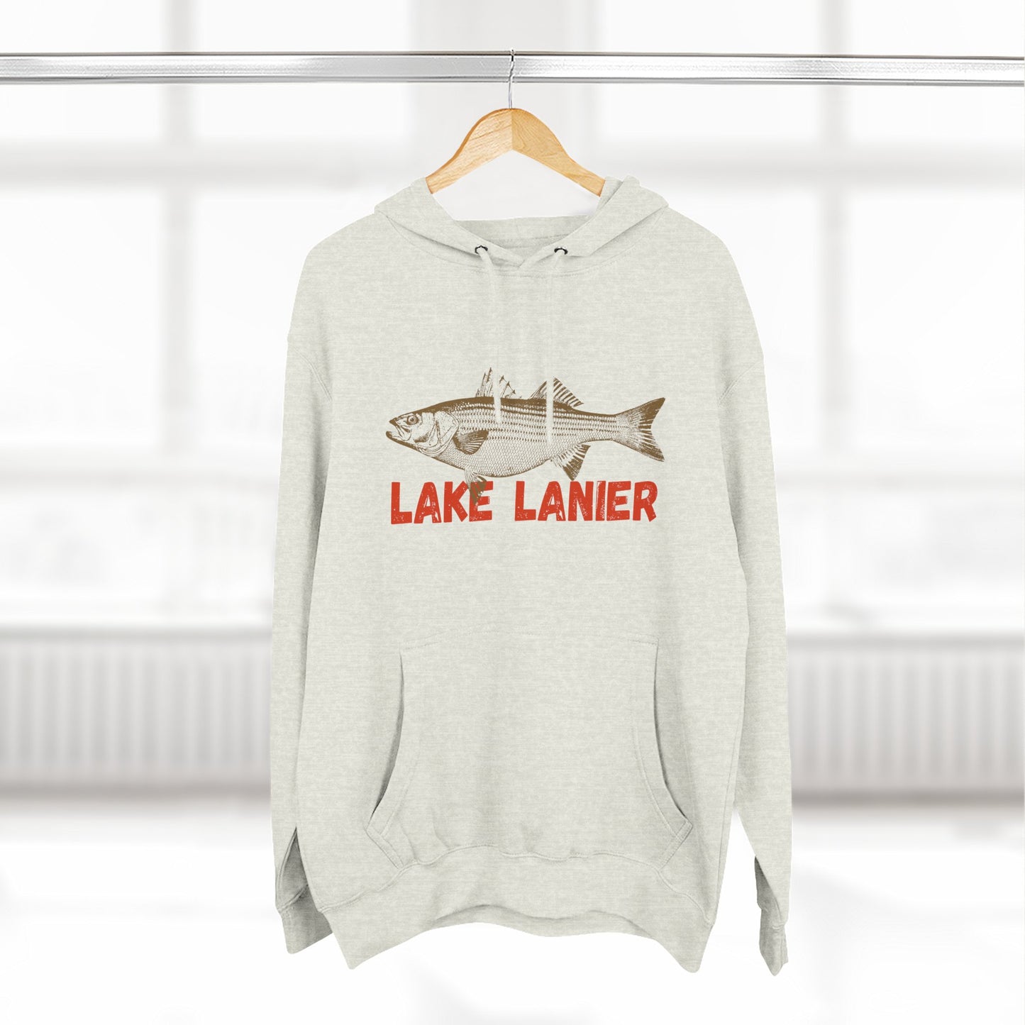 Lake Lanier Fishing Fleece Hoodie | Cozy Outdoor Style, Perfect Gift for Fishing Lovers, Summer & Winter Essentials, Lake Life Apparel