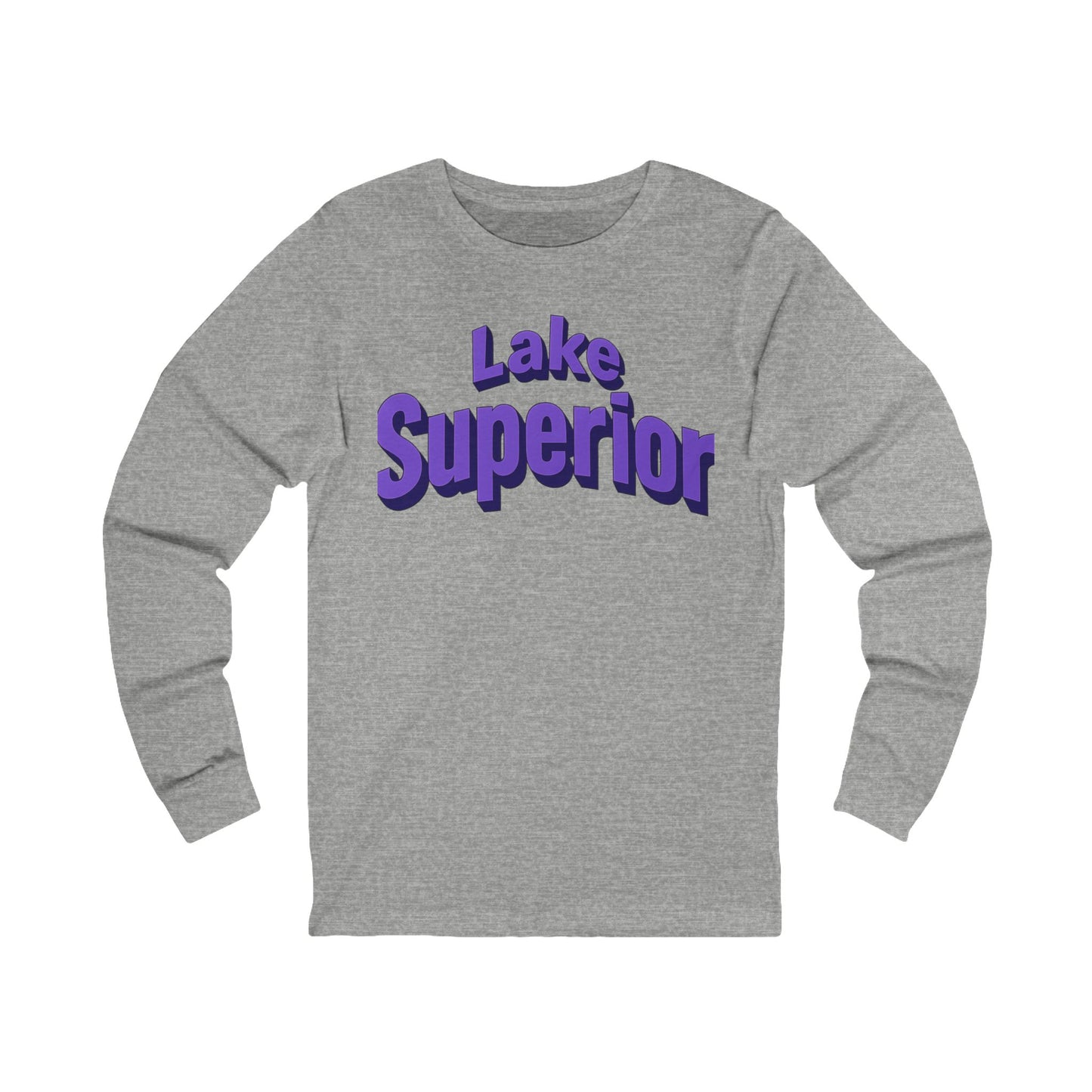 Lake Superior Long Sleeve Tee, Cozy Unisex Shirt for Outdoor Lovers, Perfect for Lake Days, Casual Wear, Gift Idea