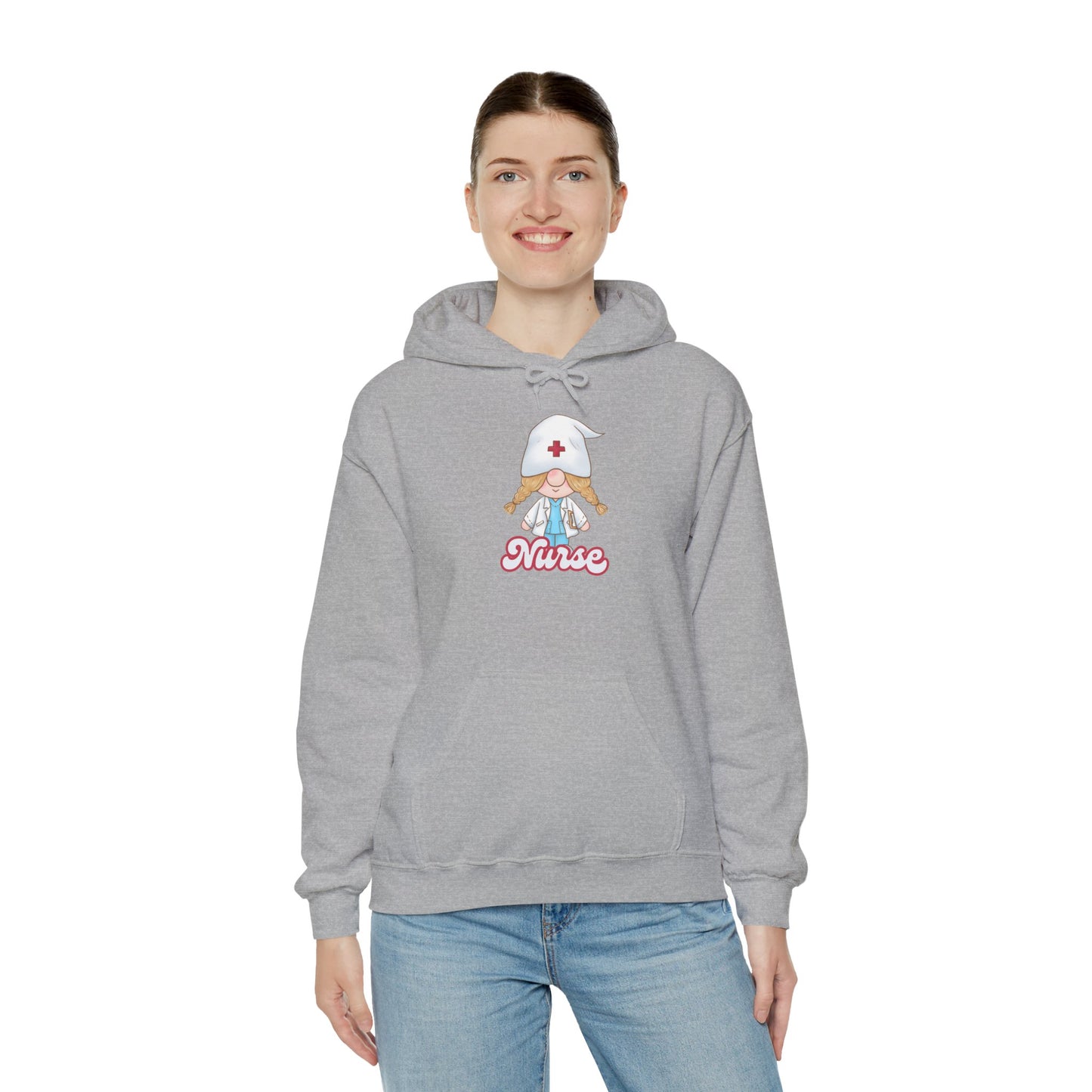 Nurse Cartoon Hoodie - Cozy Unisex Sweatshirt, Gift for Healthcare Workers, Nursing Student Apparel, Medical Profession Hoodie
