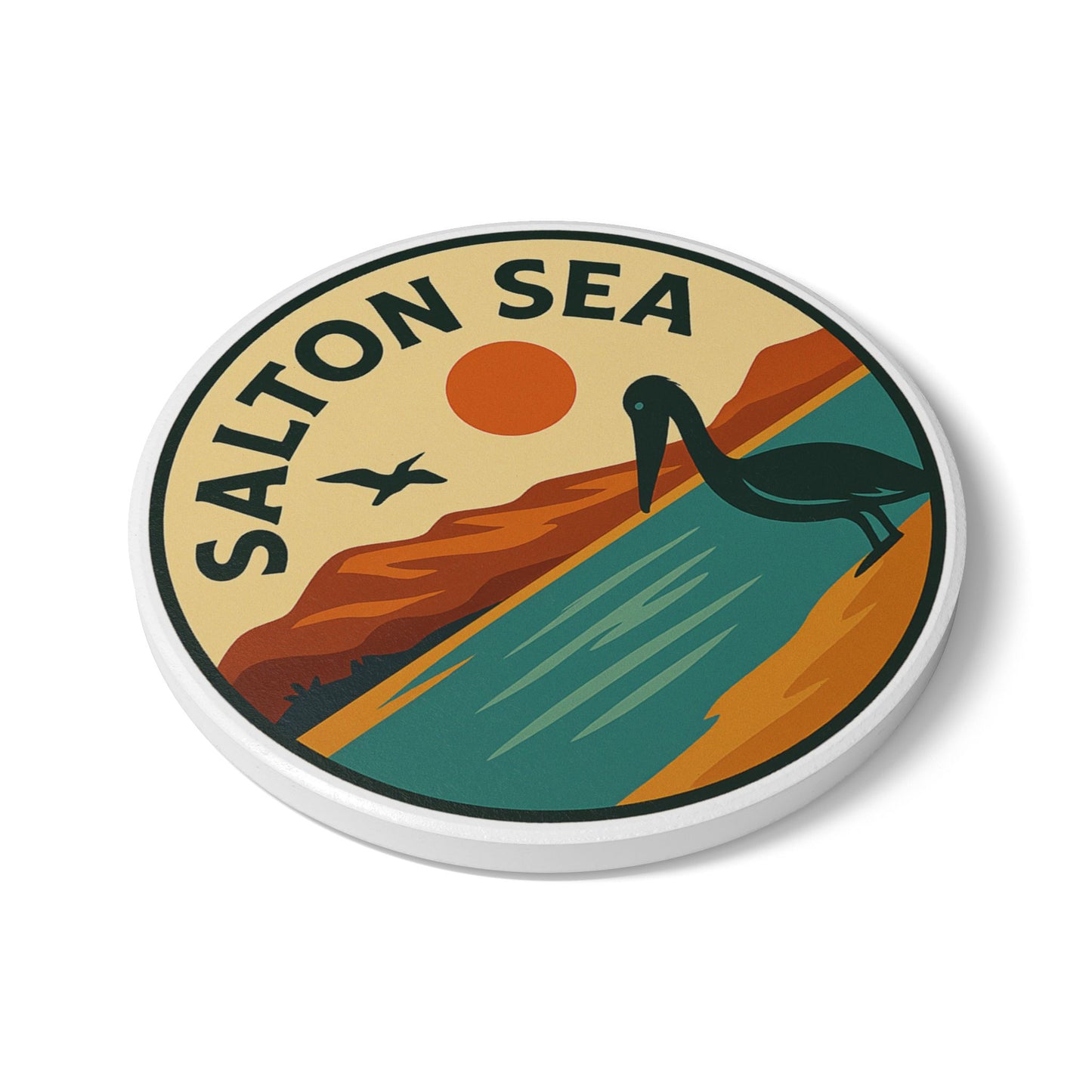 Salton Sea Ceramic Coaster
