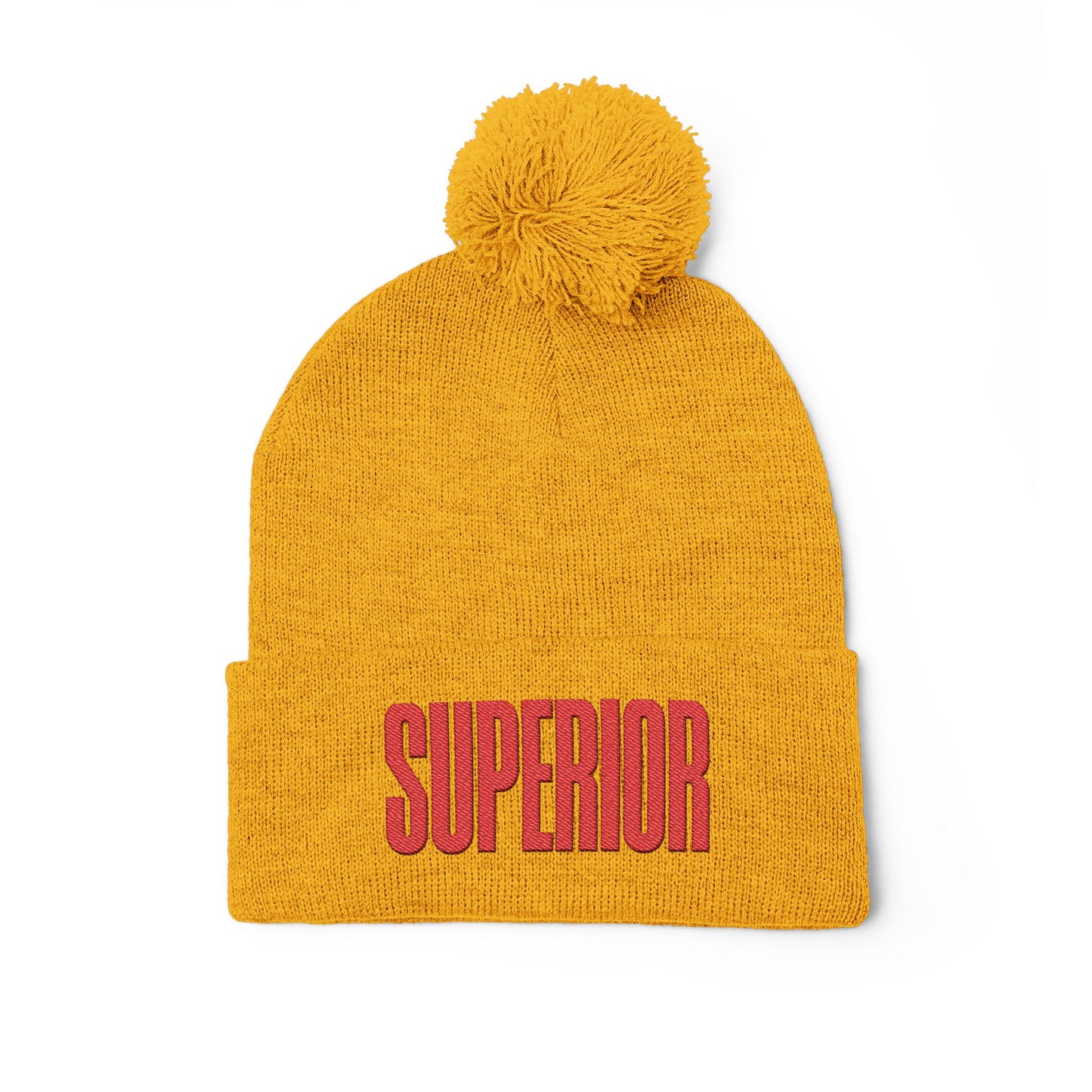 Lake Superior Pom-Pom Knit Cap (Embroidery)