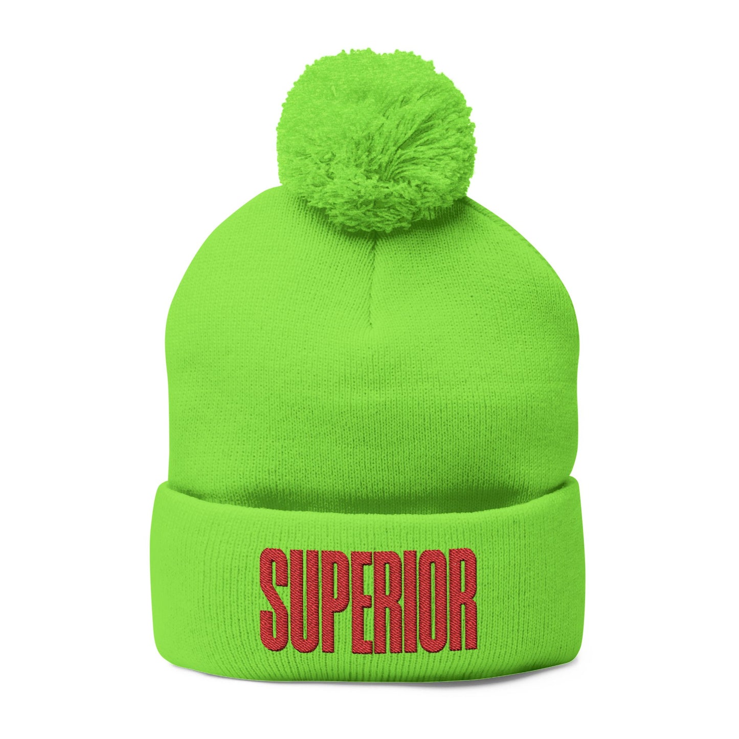 Lake Superior Pom-Pom Knit Cap (Embroidery)