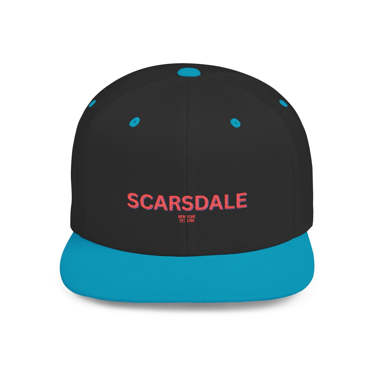 Scarsdale Stylish Flat Bill Snapback Hat with Scarsdale Design, Perfect for Casual Outings, Streetwear, Gifts, Festivals, Everyday Wear