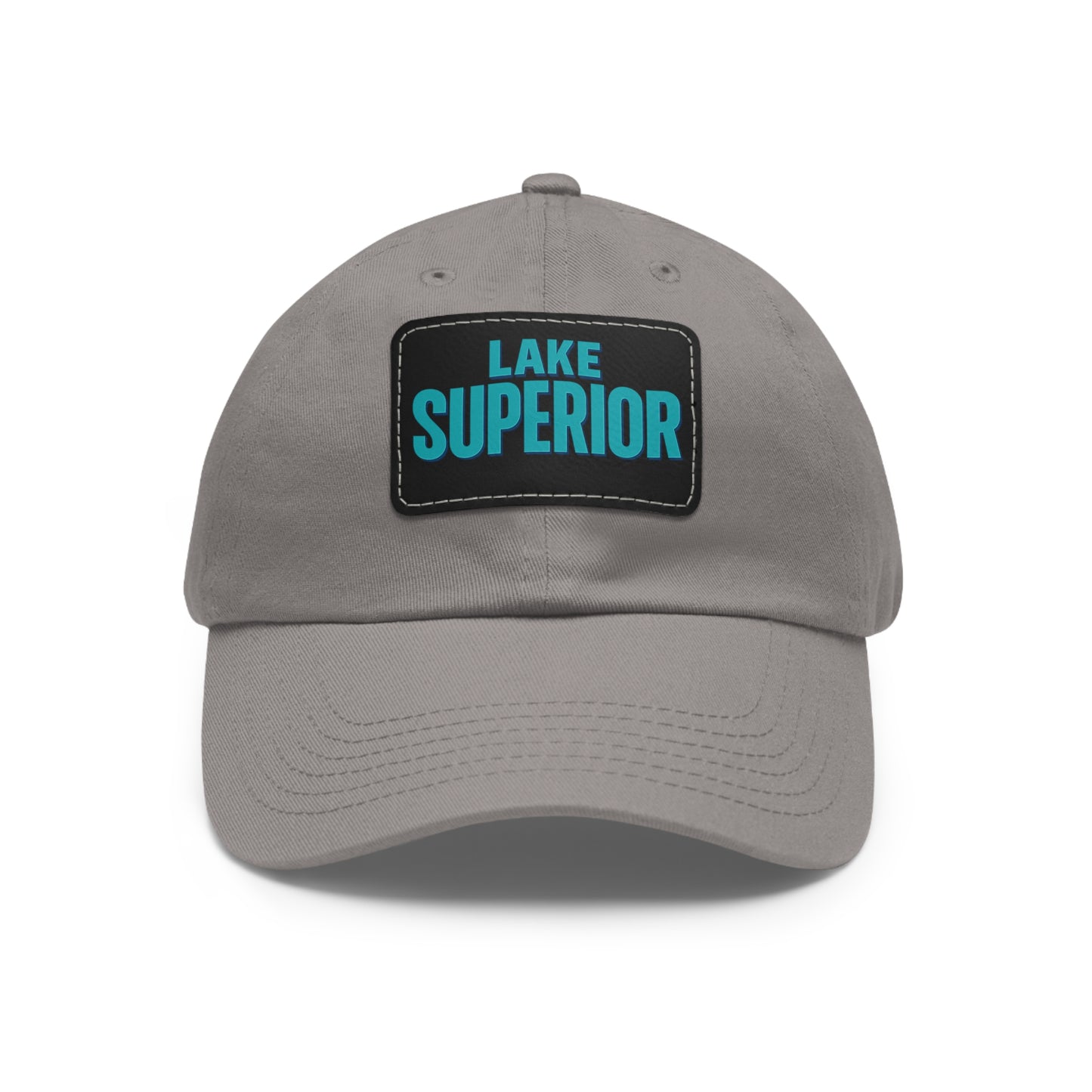 Lake Superior Dad Hat with Leather Patch (Rectangle)