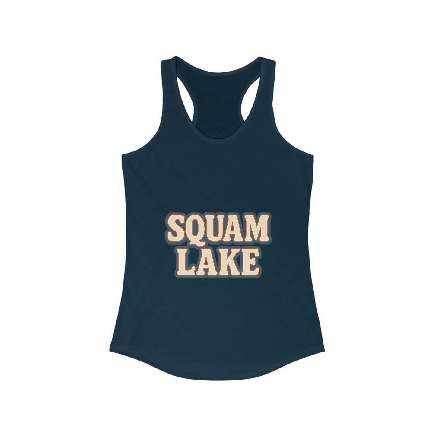 Squam Lake Women's Racerback Tank, Summer Top, Beachwear, Travel Tee, Outdoor Workouts, Casual Fashion