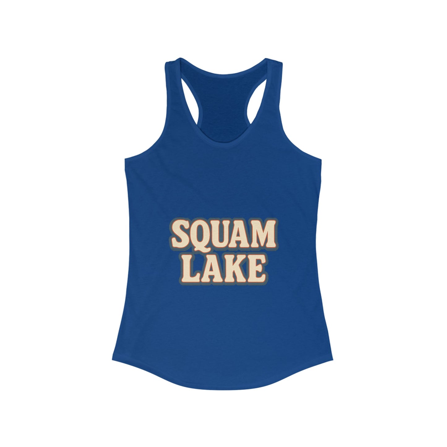Squam Lake Women's Racerback Tank, Summer Top, Beachwear, Travel Tee, Outdoor Workouts, Casual Fashion