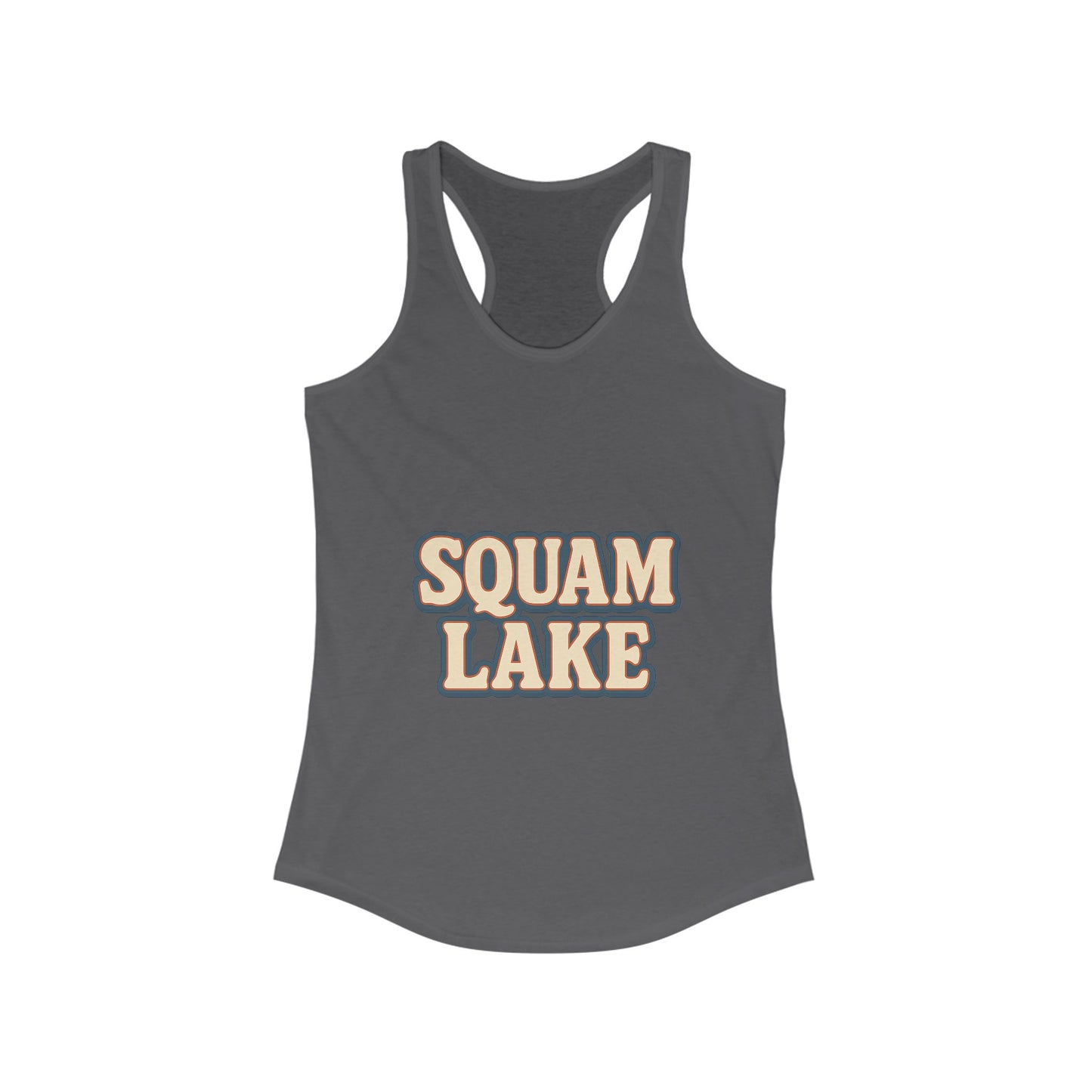 Squam Lake Women's Racerback Tank, Summer Top, Beachwear, Travel Tee, Outdoor Workouts, Casual Fashion