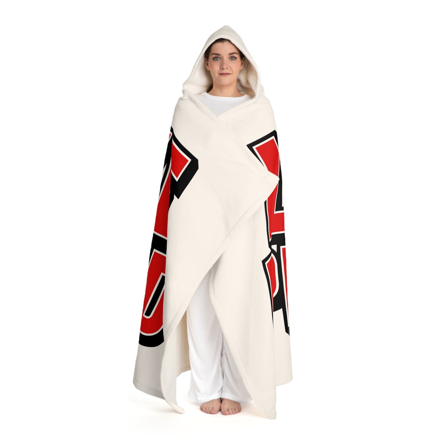 Lake Placid Cozy Hooded Sherpa Fleece Blanket - Perfect for Chilly Evenings, Movie Nights, Cozy Home Décor, Gifts for Her, Winter Snuggles