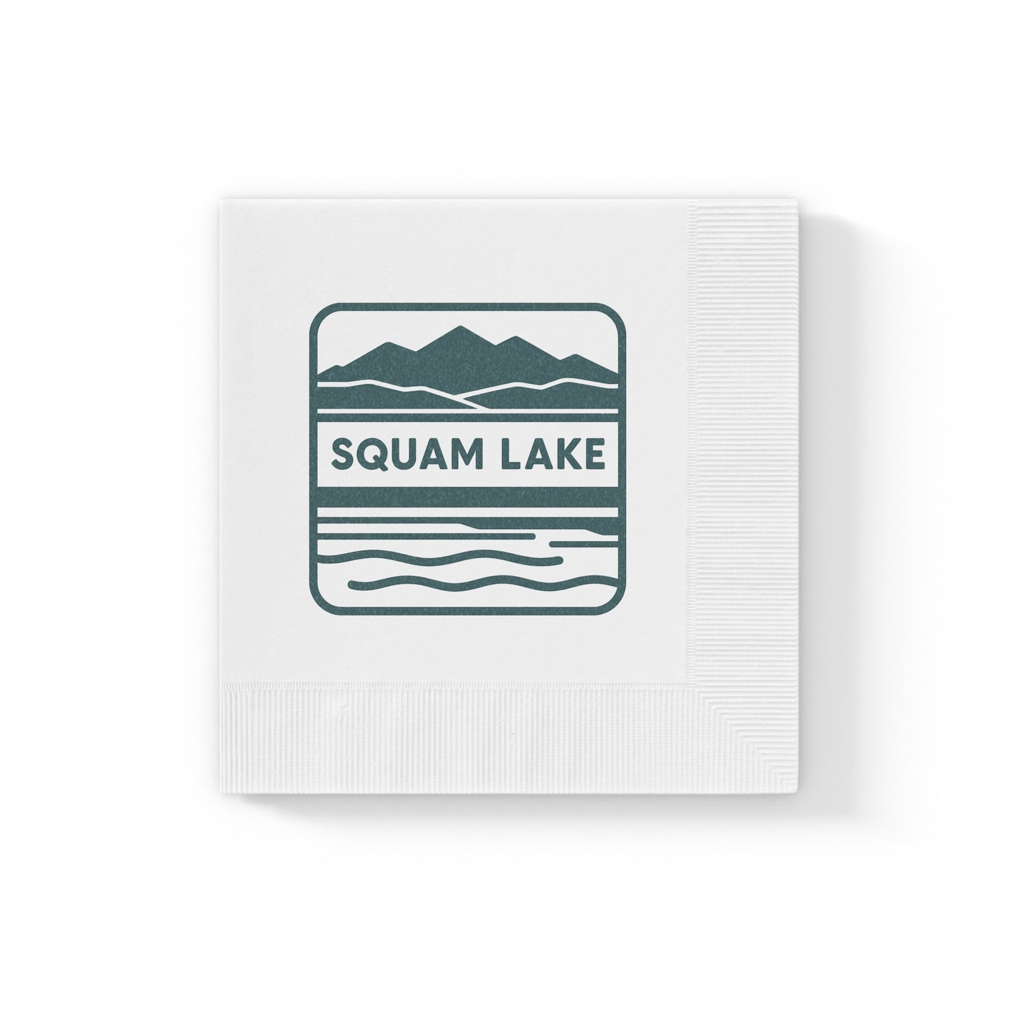 Squam Lake White Coined Napkins