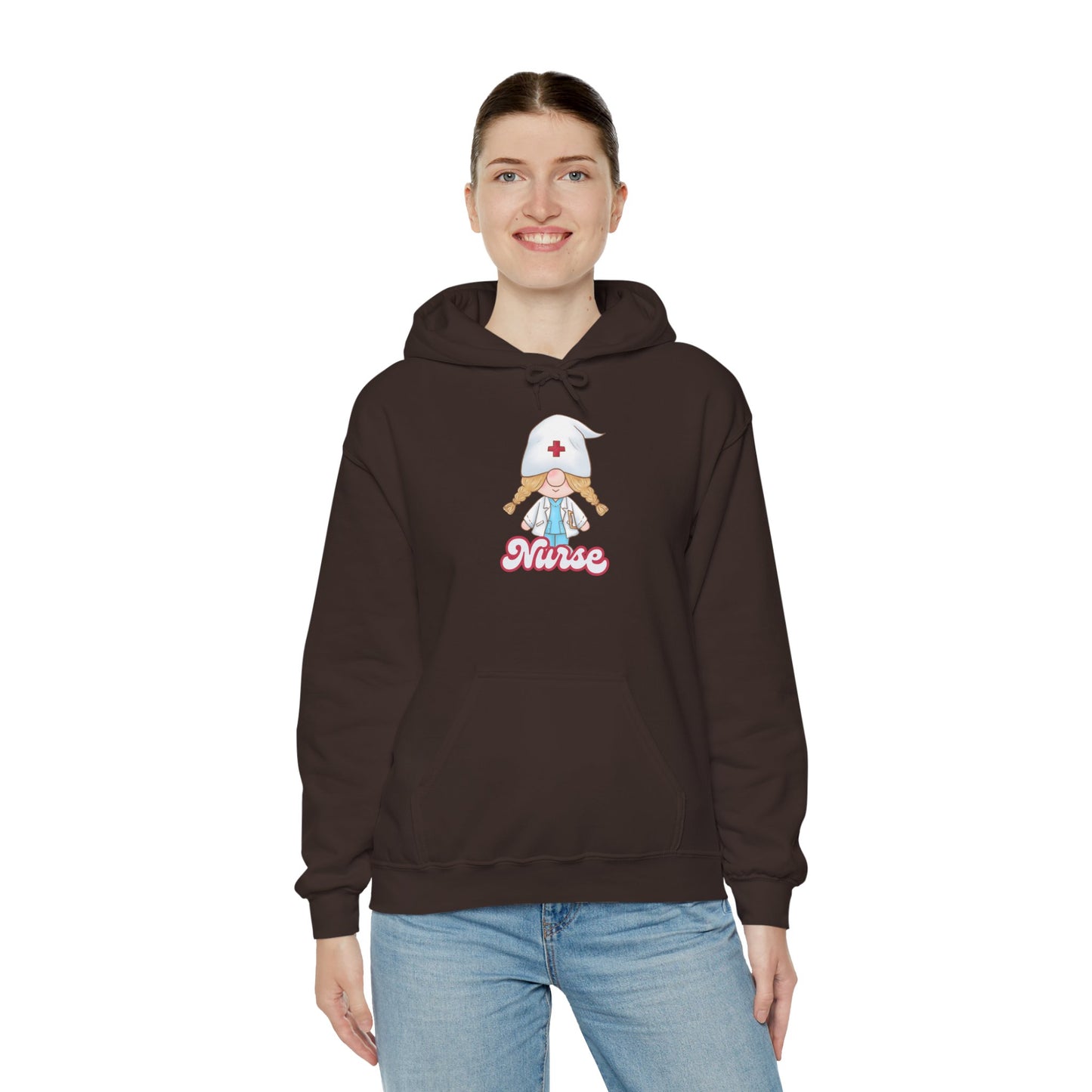 Nurse Cartoon Hoodie - Cozy Unisex Sweatshirt, Gift for Healthcare Workers, Nursing Student Apparel, Medical Profession Hoodie