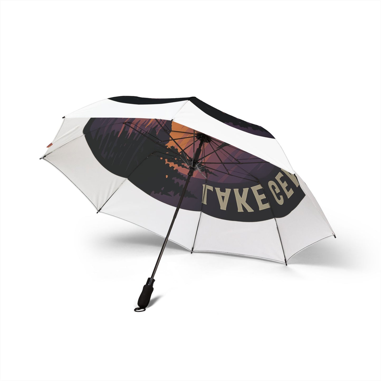 Lake Geneva Semi-Automatic Foldable Umbrella, Travel Umbrella, Outdoor Gear, Gifts for Nature Lovers, Rainy Day Essential