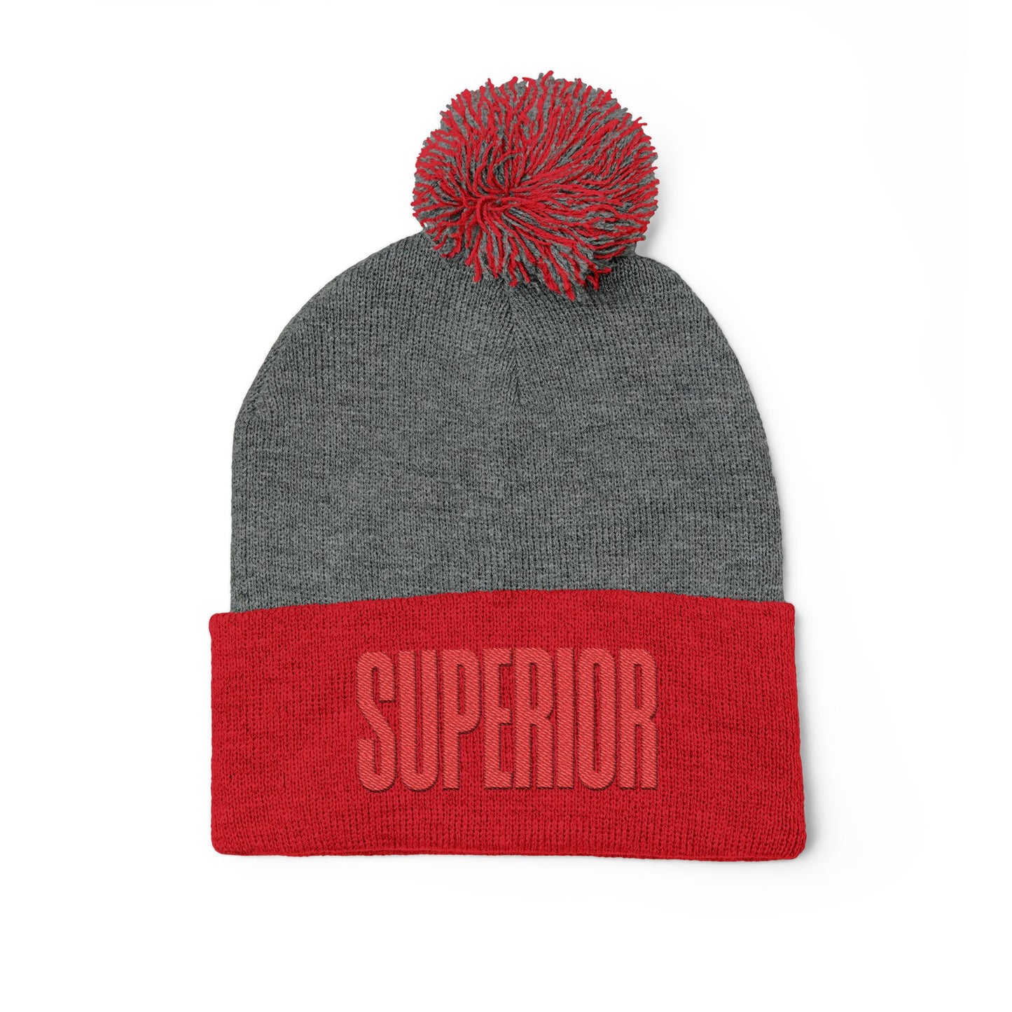 Lake Superior Pom-Pom Knit Cap (Embroidery)