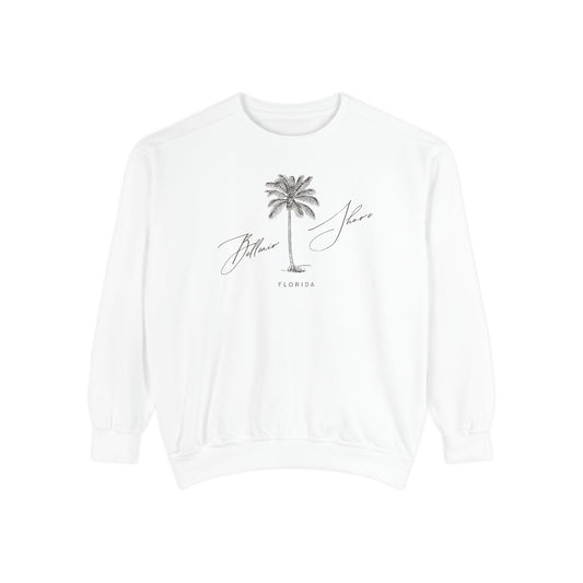 Belleair Shore Chill Vibes Sweatshirt - Unisex Garment-Dyed Style, Perfect for Lounging