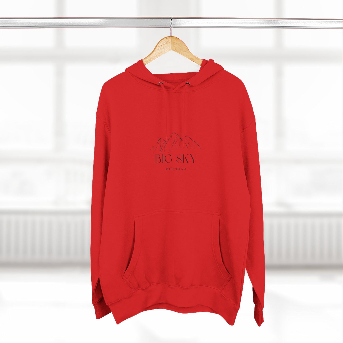 Big Sky Inspired Fleece Hoodie, Casual Wear, Relaxation, Gift for Autumn Lovers, Travel Essential