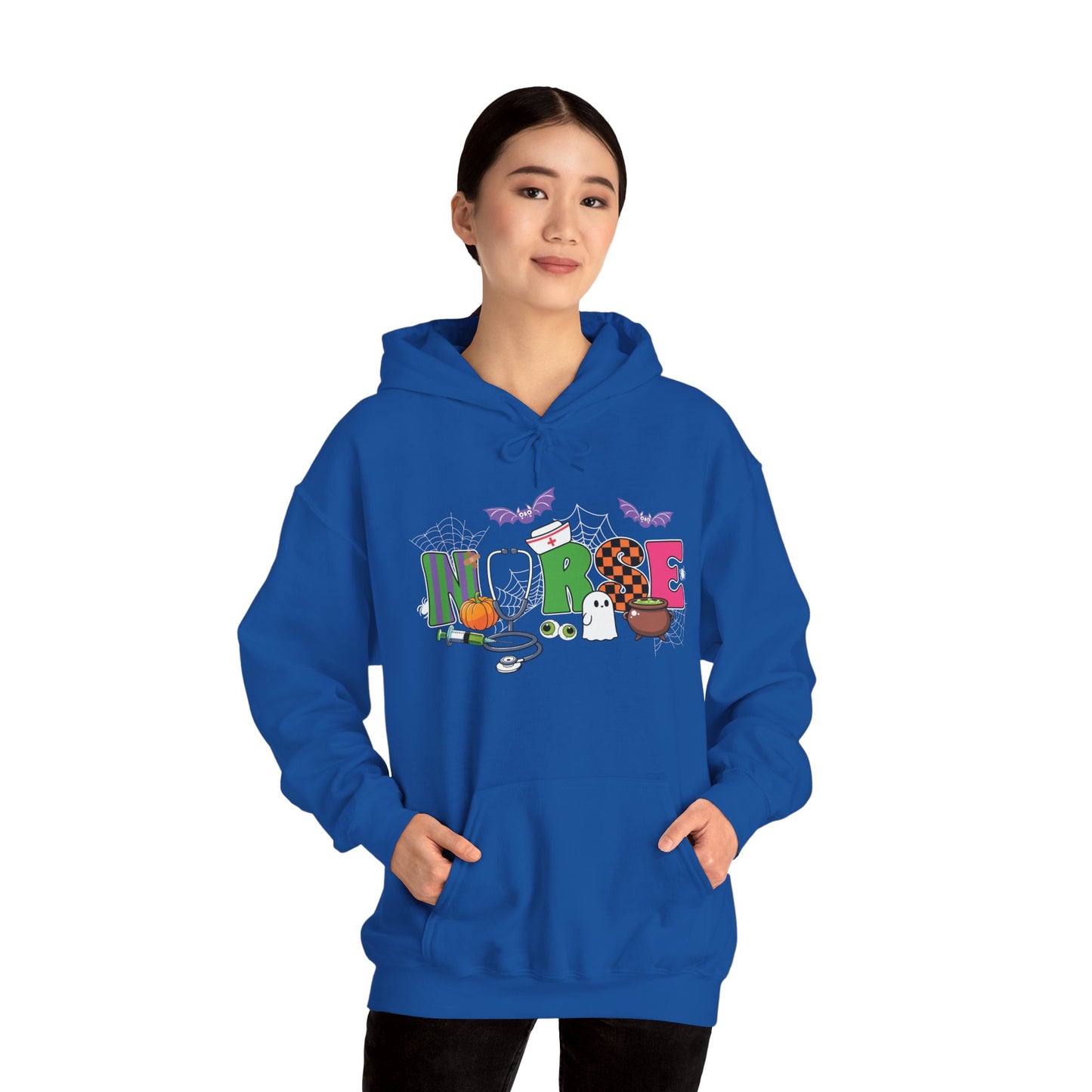 Nurse Whimsical Halloween Hooded Sweatshirt, Fall Fashion, Cozy Sweater Gift, Unisex Hoodie, Halloween Apparel