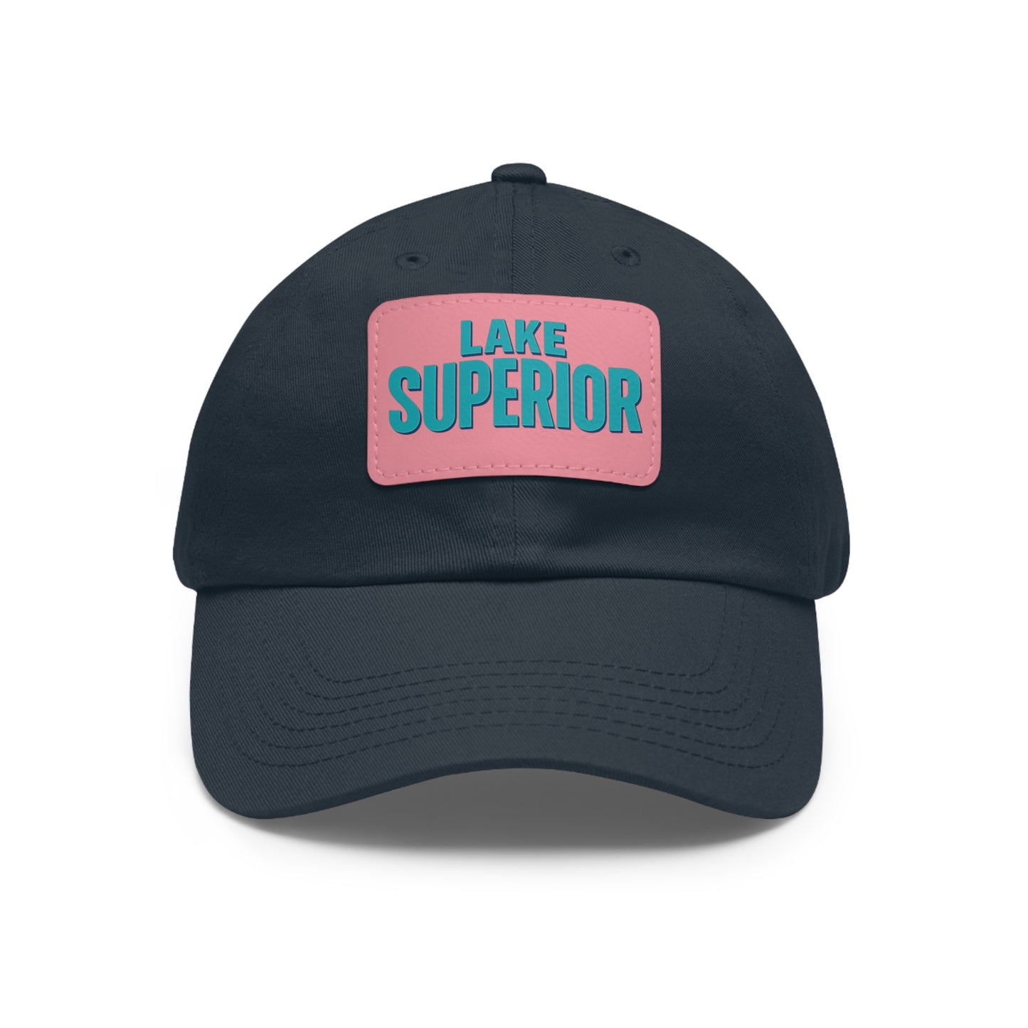 Lake Superior Dad Hat with Leather Patch (Rectangle)