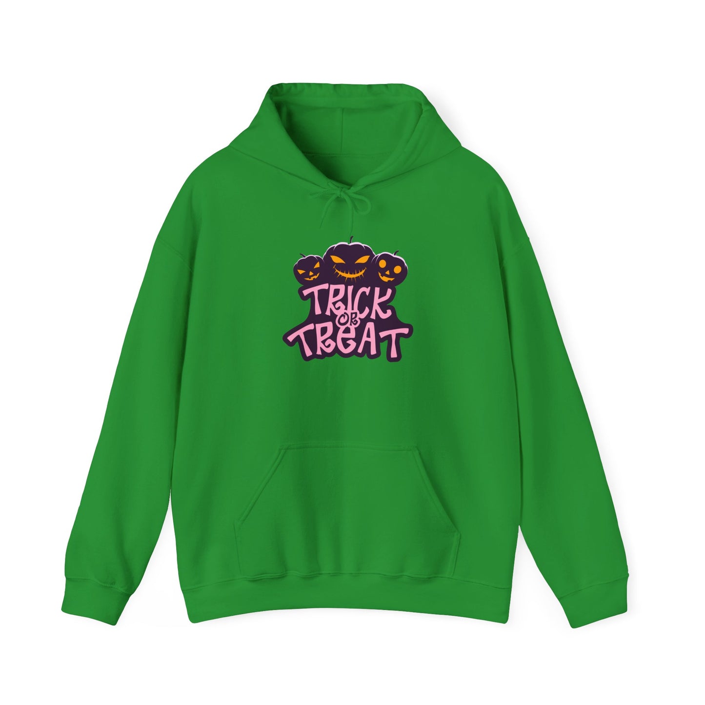 Halloween Trick or Treat Hoodie, Cozy Unisex Sweatshirt, Perfect for Fall Celebrations, Spooky Season Apparel, Gift for Halloween Lovers