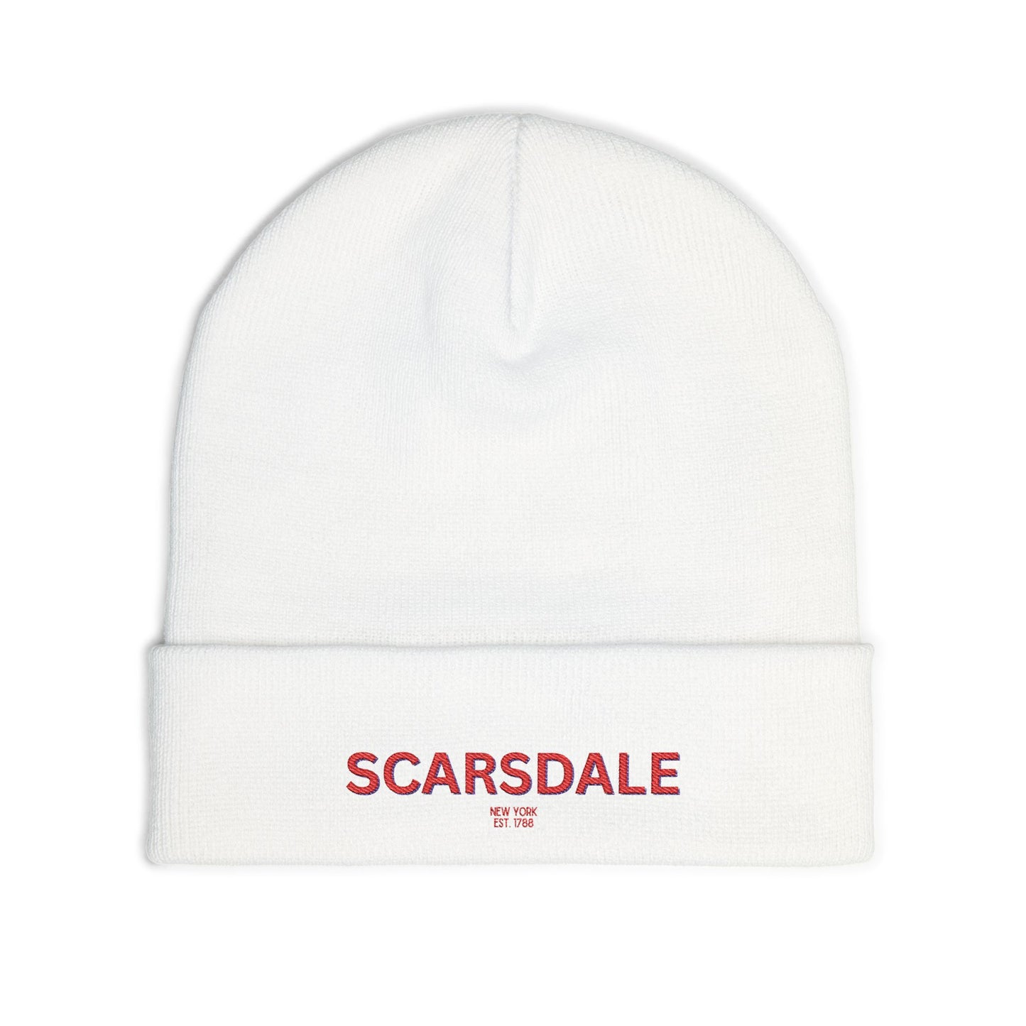 Scarsdale Cozy Custom Knit Beanie - Personalized Scarsdale Hat, Winter Accessory, Gifts for Him, Her, Stylish Warmth