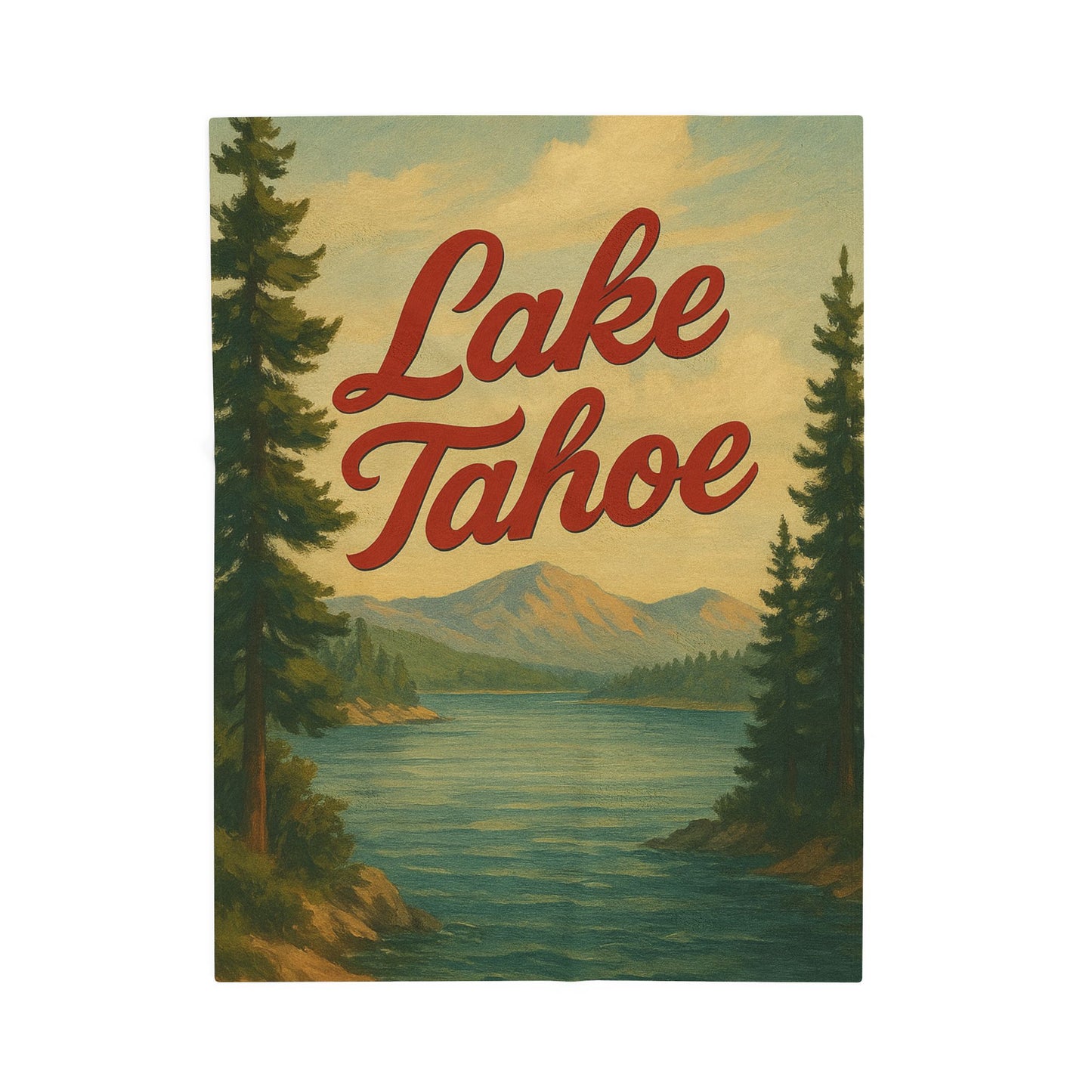 Lake Tahoe Velveteen Plush Blanket