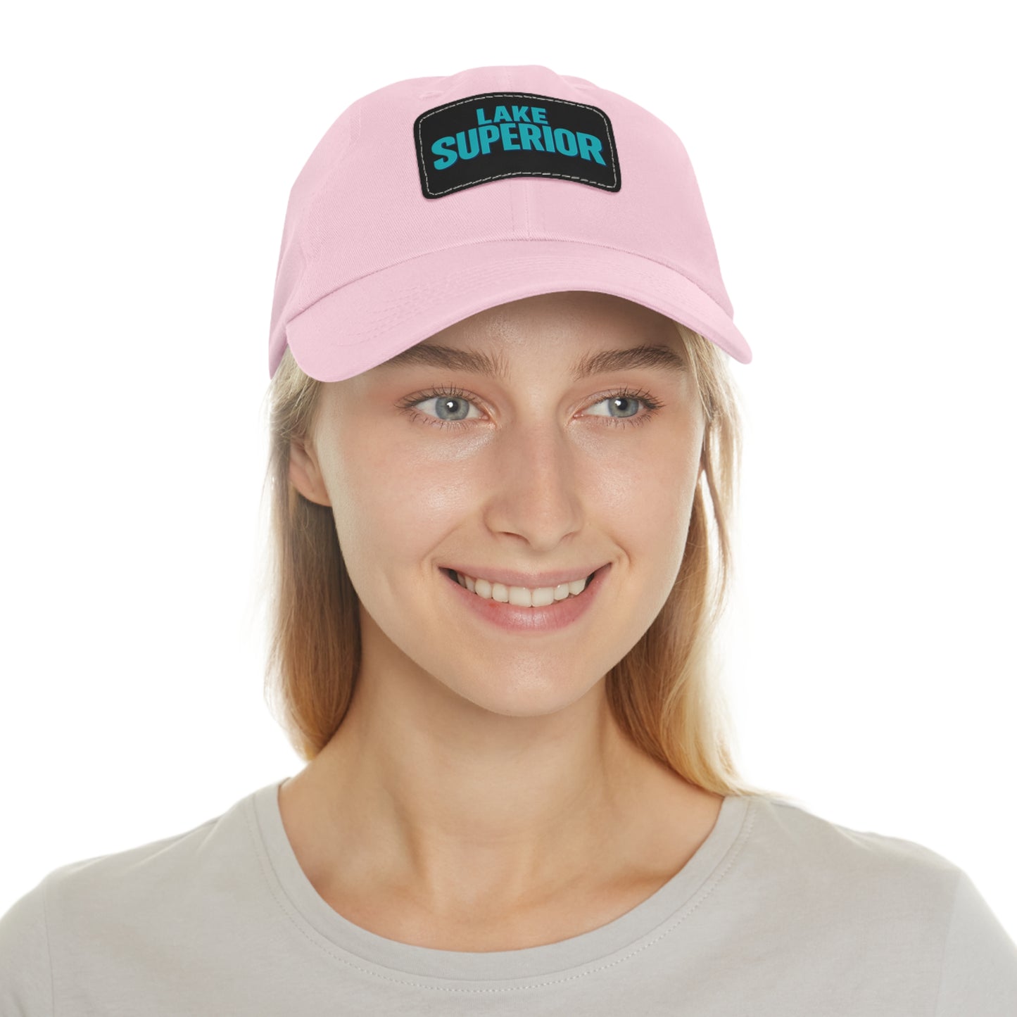 Lake Superior Dad Hat with Leather Patch (Rectangle)