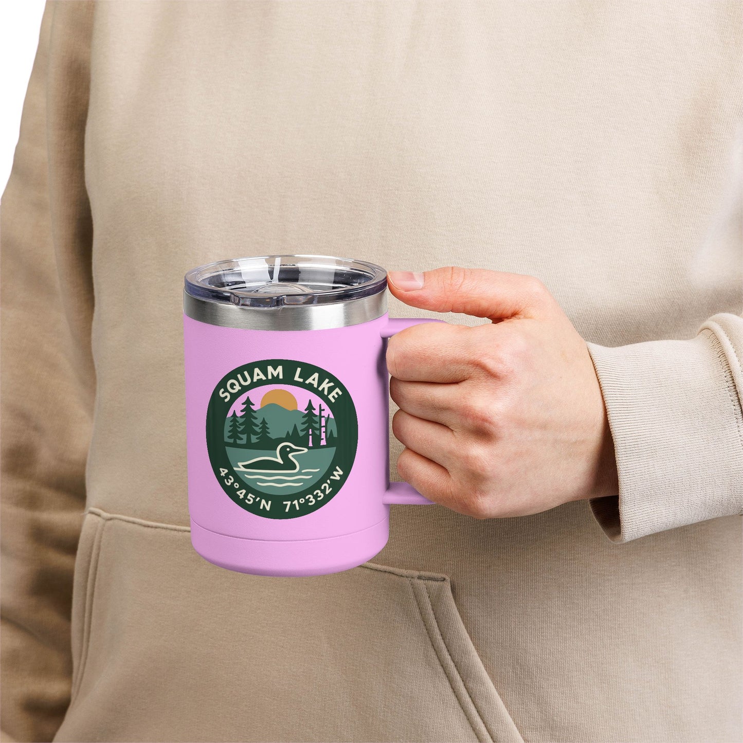 Squam Lake Coffee Mug Tumbler, 15oz