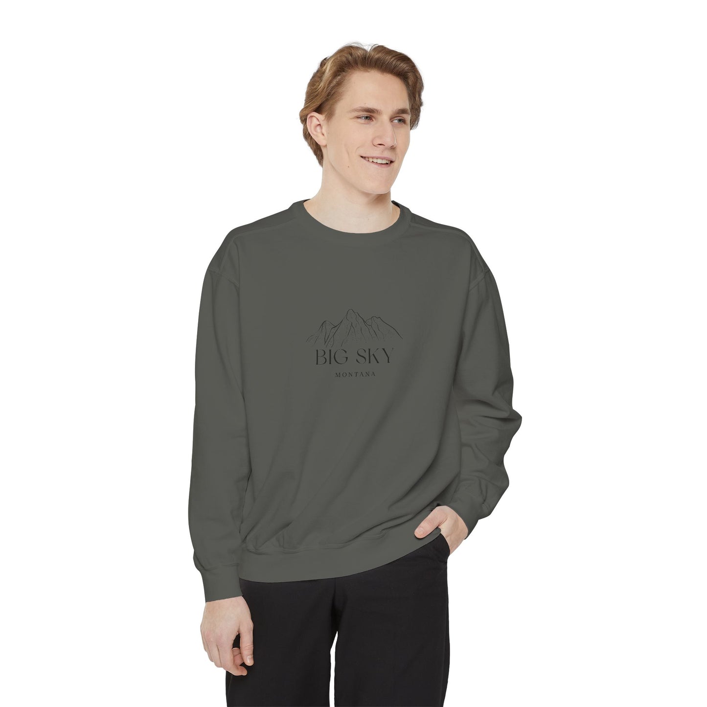Big Sky Vibes Unisex Sweatshirt | Garment-Dyed Comfort, Perfect for Casual Outings, Travel, Gifts, Autumn Days
