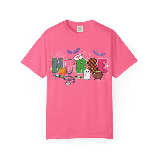 Halloween Nurse T-Shirt, Cute Nurse Shirt, Unisex Halloween Tee, Gift for Nurses, Spooky Nursing Apparel, Funny Healthcare Shirt