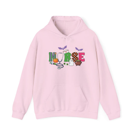 Nurse Whimsical Halloween Hooded Sweatshirt, Fall Fashion, Cozy Sweater Gift, Unisex Hoodie, Halloween Apparel