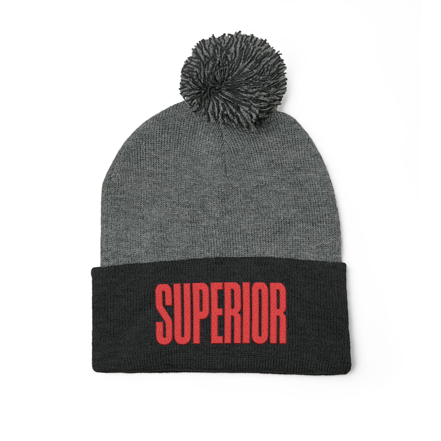 Lake Superior Pom-Pom Knit Cap (Embroidery)
