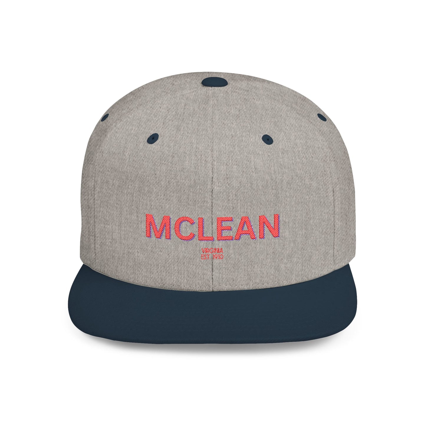 McLean Stylish Flat Bill Snapback Hat with Design, Perfect for Casual Outings, Streetwear, Gifts, Festivals, Everyday Wear