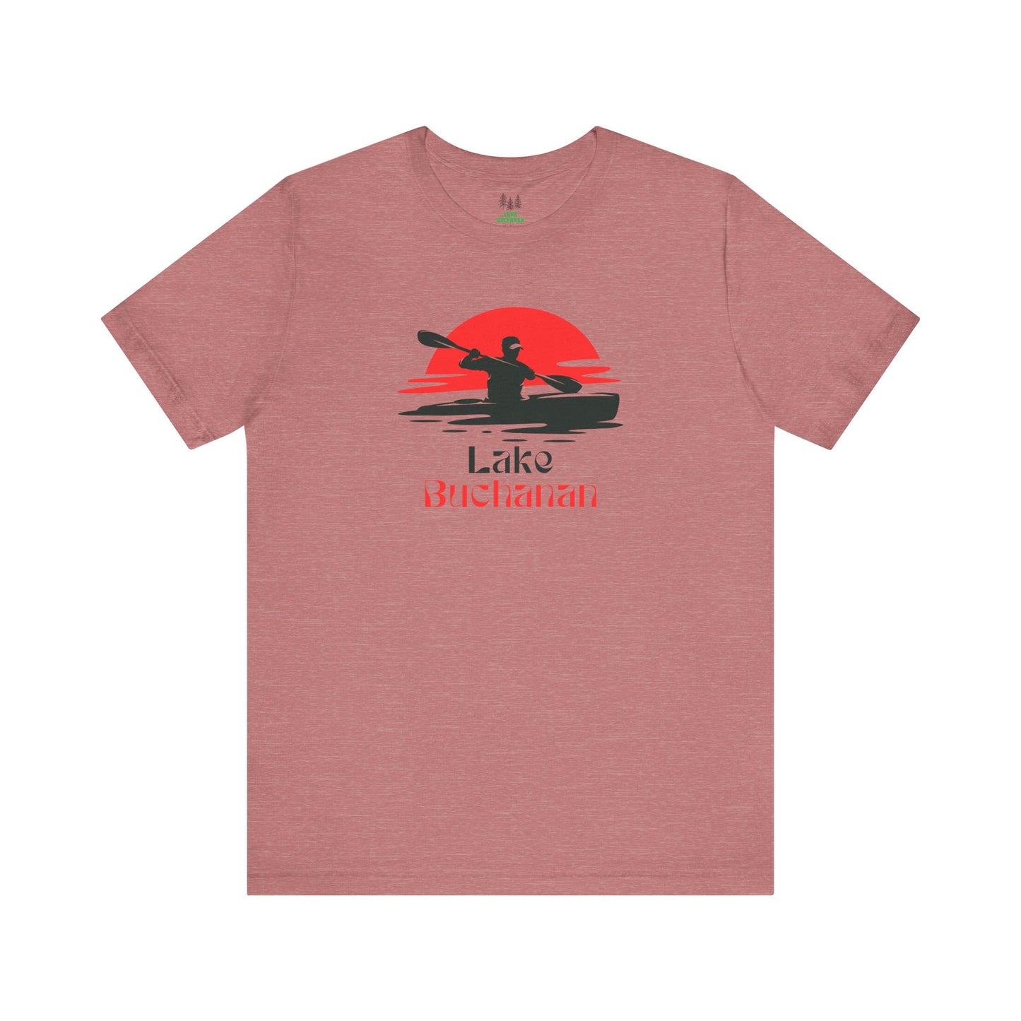 Lake Buchanan Tee - Kayaking Graphic Unisex Jersey Short Sleeve Shirt, Outdoor Adventure Gift, Summer Vibes, Lake Lover Apparel