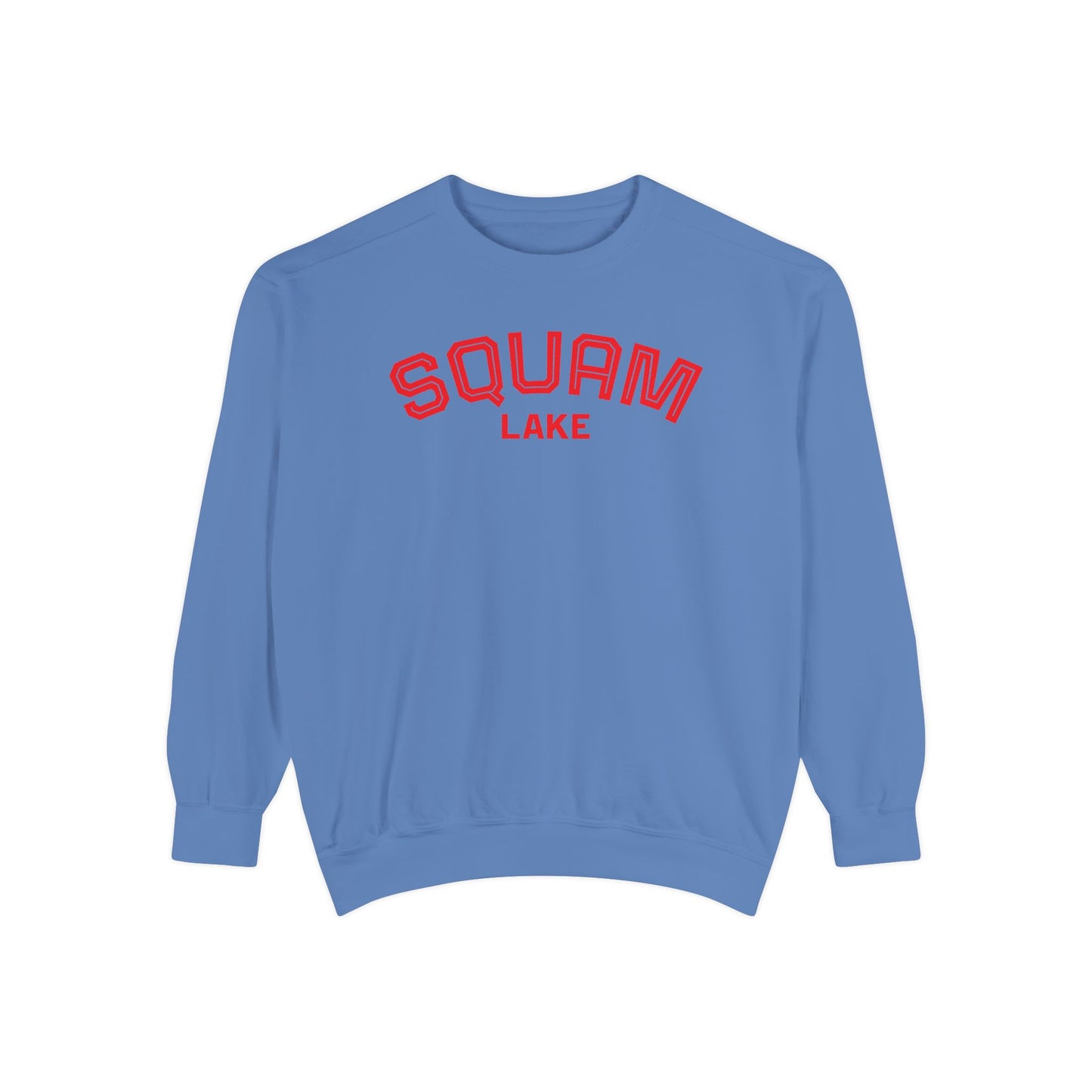 Squam Lake Unisex Garment-Dyed Sweatshirt, Cozy Casual Wear, Perfect for Lakeside Gatherings, Great for Fall, Gift for Nature Lovers