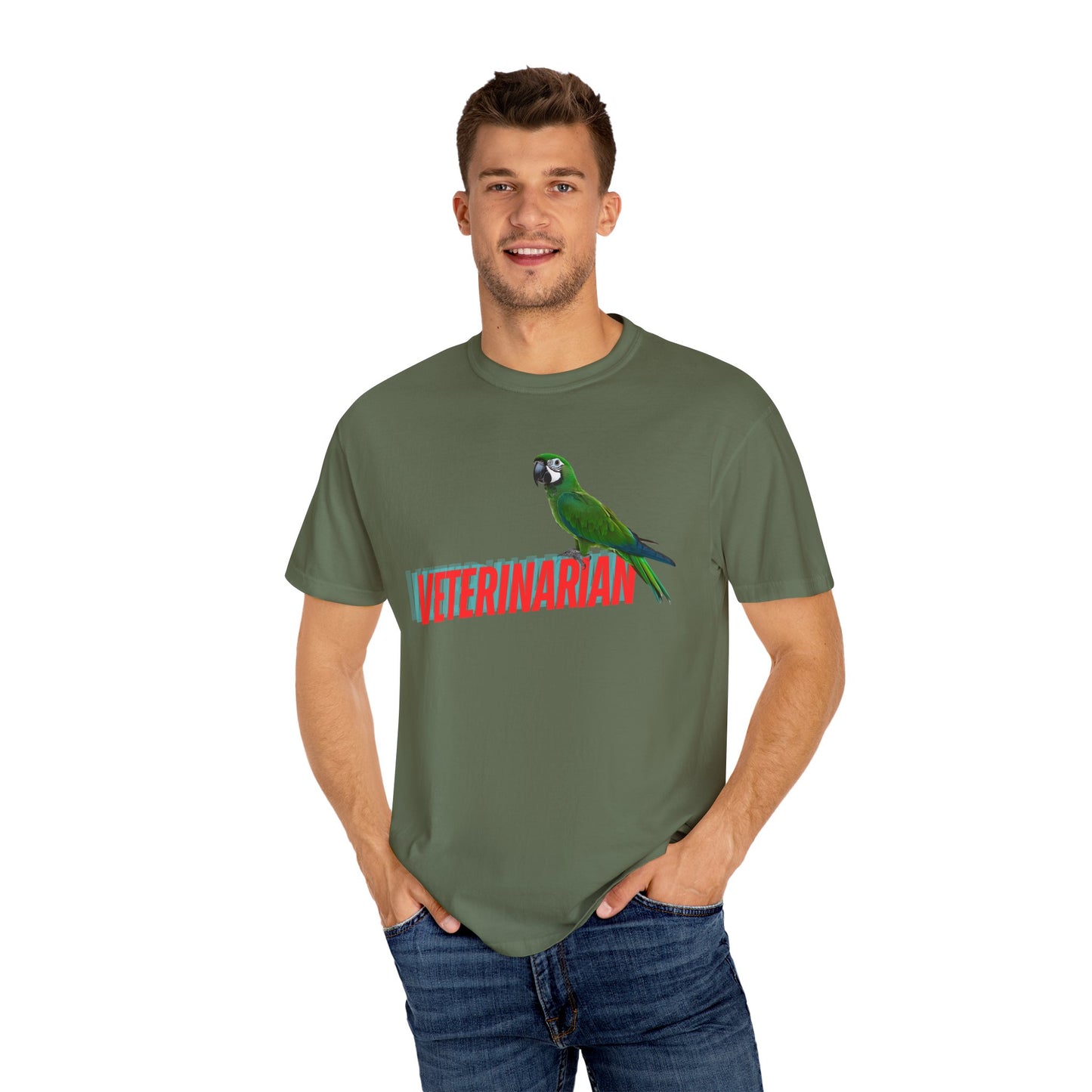 Veterinarian T-Shirt - Cute Parrot Graphic Tee for Animal Lovers, Gifts for Vet Students, Pet Owners, Animal Day Celebration