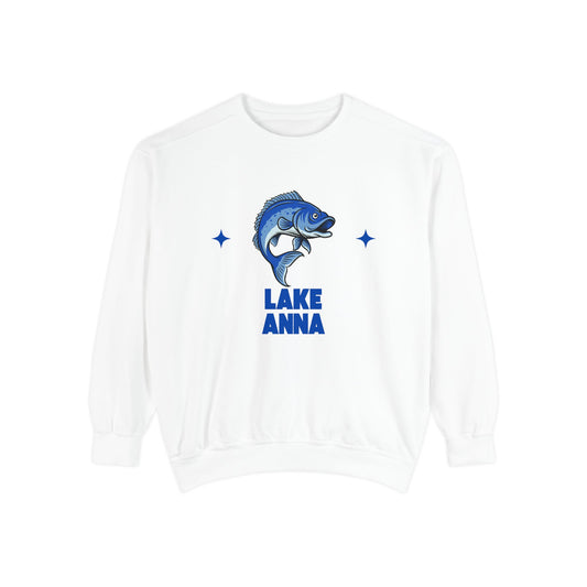 Lake Anna Fish Design Unisex Sweatshirt | Cozy Fishing Apparel, Casual Wear, Gift for Anglers, Lake Day Outfit, Nature Lovers Sweatshirt