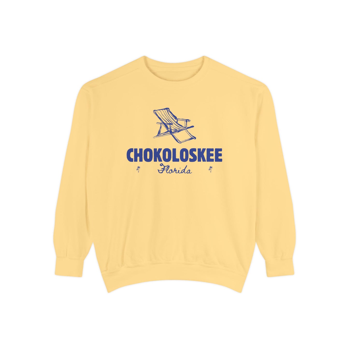 Chokoloskee Vibes Unisex Sweatshirt | Garment-Dyed Comfort, Perfect for Casual Outings, Travel, Gifts, Autumn Days