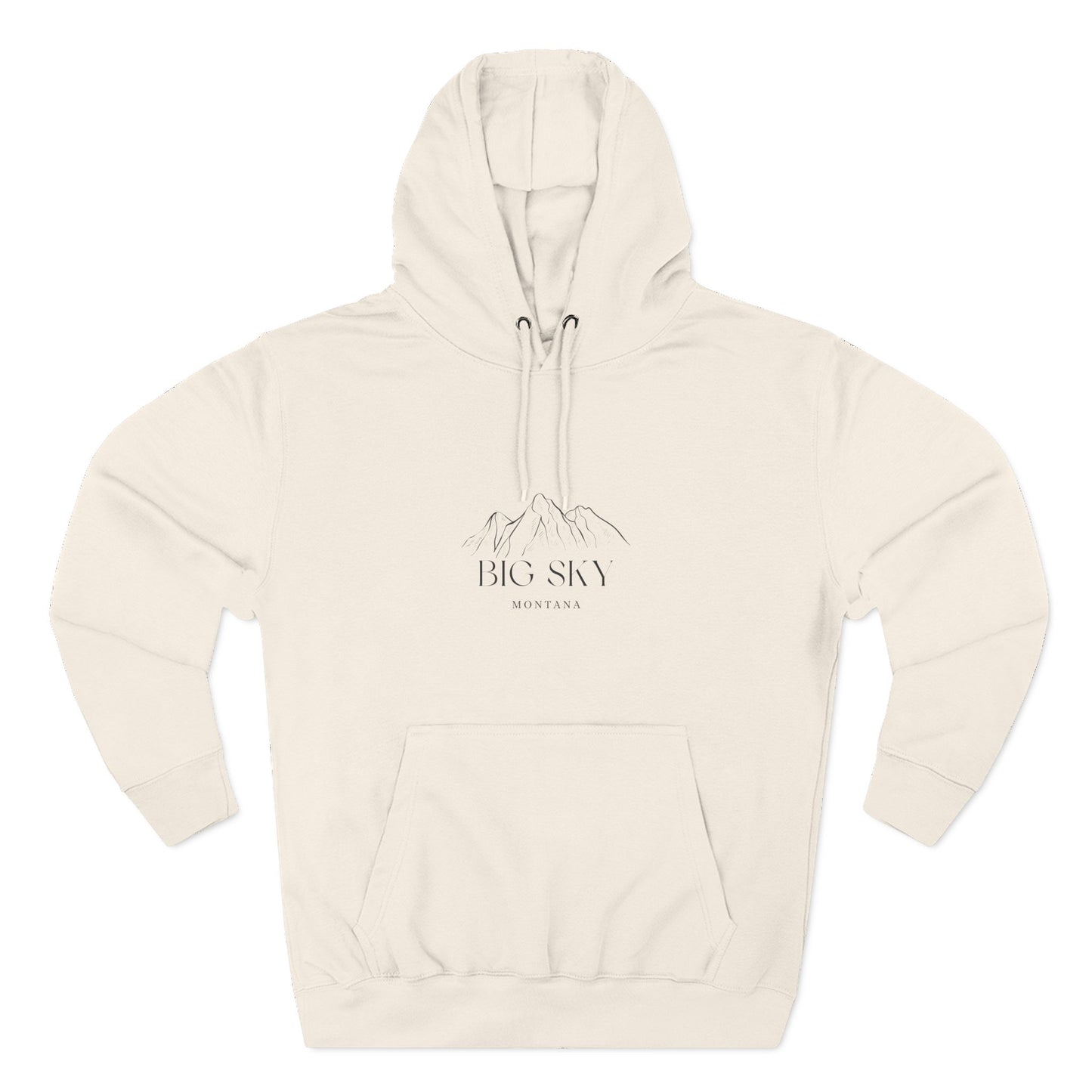 Big Sky Inspired Fleece Hoodie, Casual Wear, Relaxation, Gift for Autumn Lovers, Travel Essential