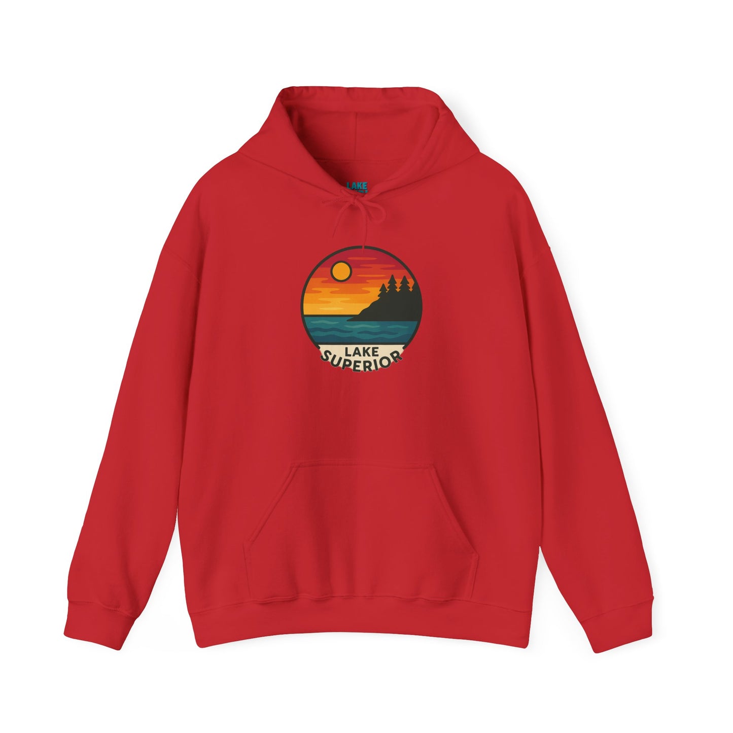 Lake Superior Hoodie, Cozy Casual Wear, Unisex Sweatshirt, Lake Lover Gift, Outdoor Adventure Apparel, Summer Retreat Fashion