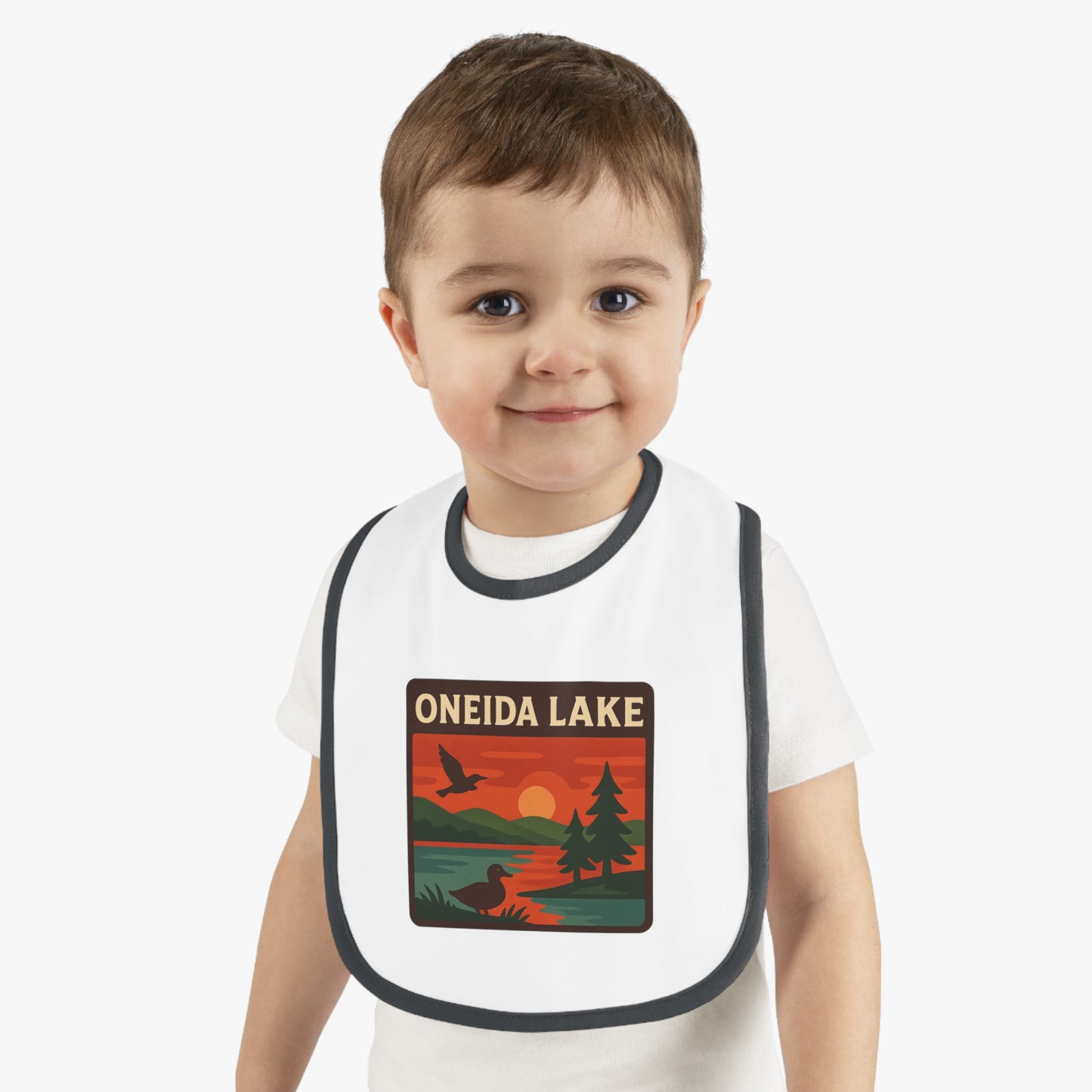 Oneida Lake Baby Contrast Trim Jersey Bib