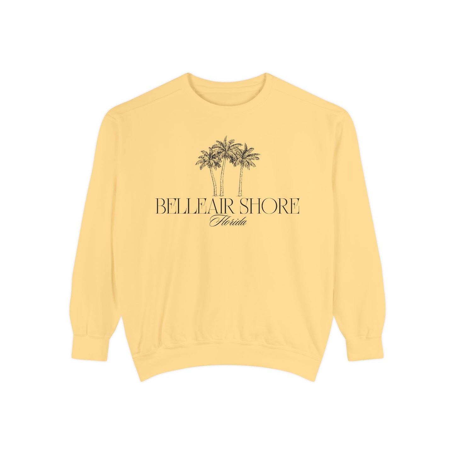 Belleair Shore Beach Vibes Unisex Sweatshirt | Garment-Dyed Comfort, Perfect for Casual Outings, Travel, Gifts, Summer Days, Bellear Shore