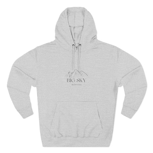 Big Sky Inspired Fleece Hoodie, Casual Wear, Relaxation, Gift for Autumn Lovers, Travel Essential