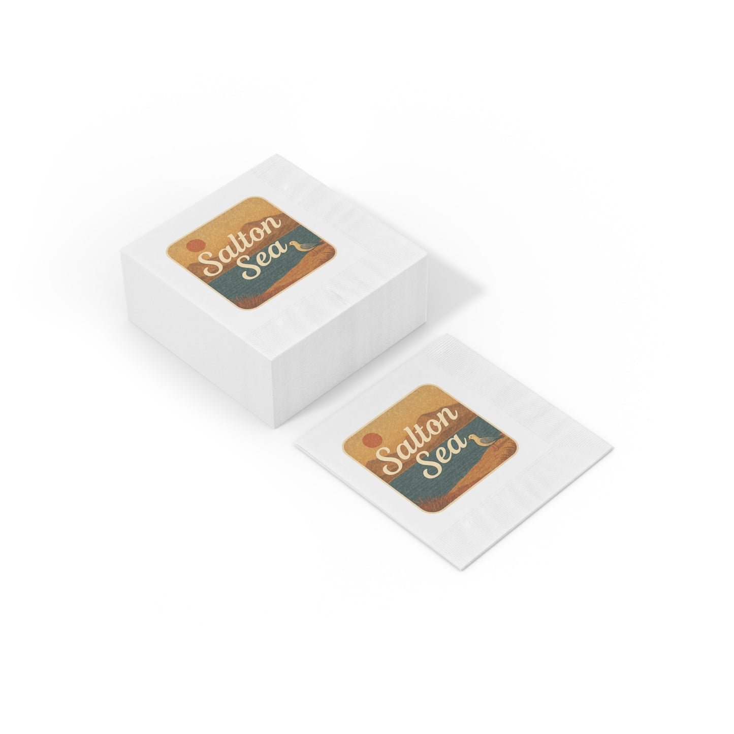 Salton Sea White Coined Napkins