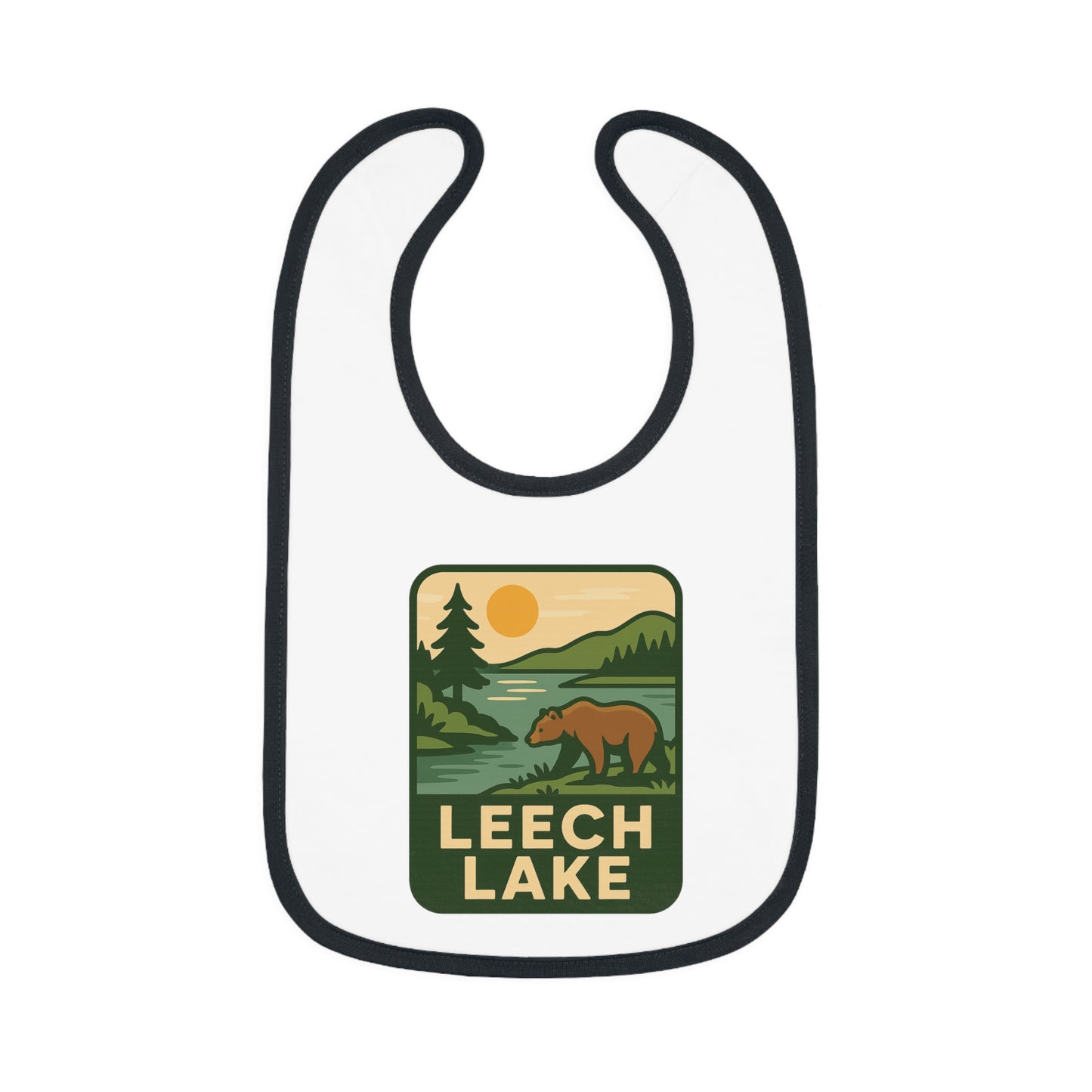 Leech Lake Baby Contrast Trim Jersey Bib