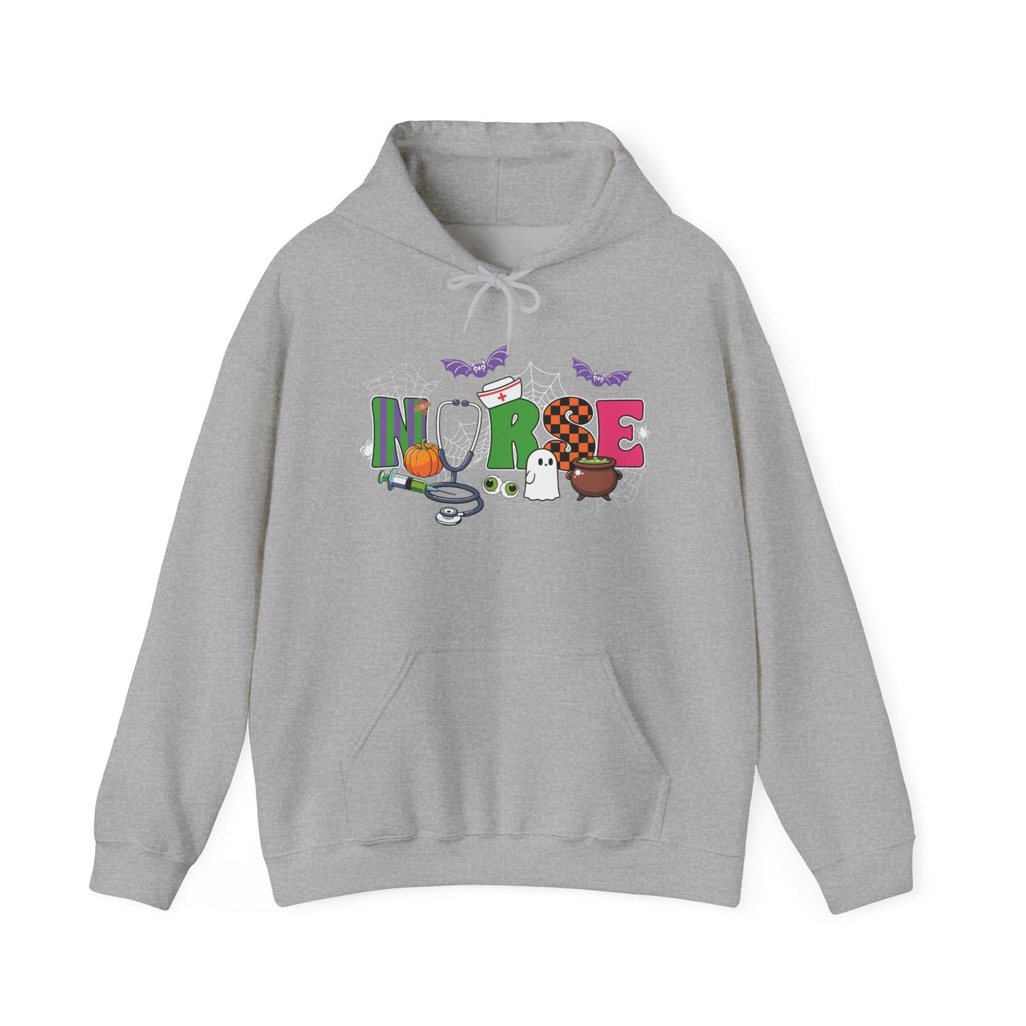 Nurse Whimsical Halloween Hooded Sweatshirt, Fall Fashion, Cozy Sweater Gift, Unisex Hoodie, Halloween Apparel