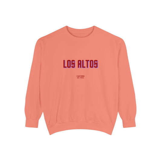 Los Altos Unisex Garment-Dyed Sweatshirt | Cozy Fashion, Perfect for Casual Outings, Gifts, Fall & Winter Style, Everyday Comfort