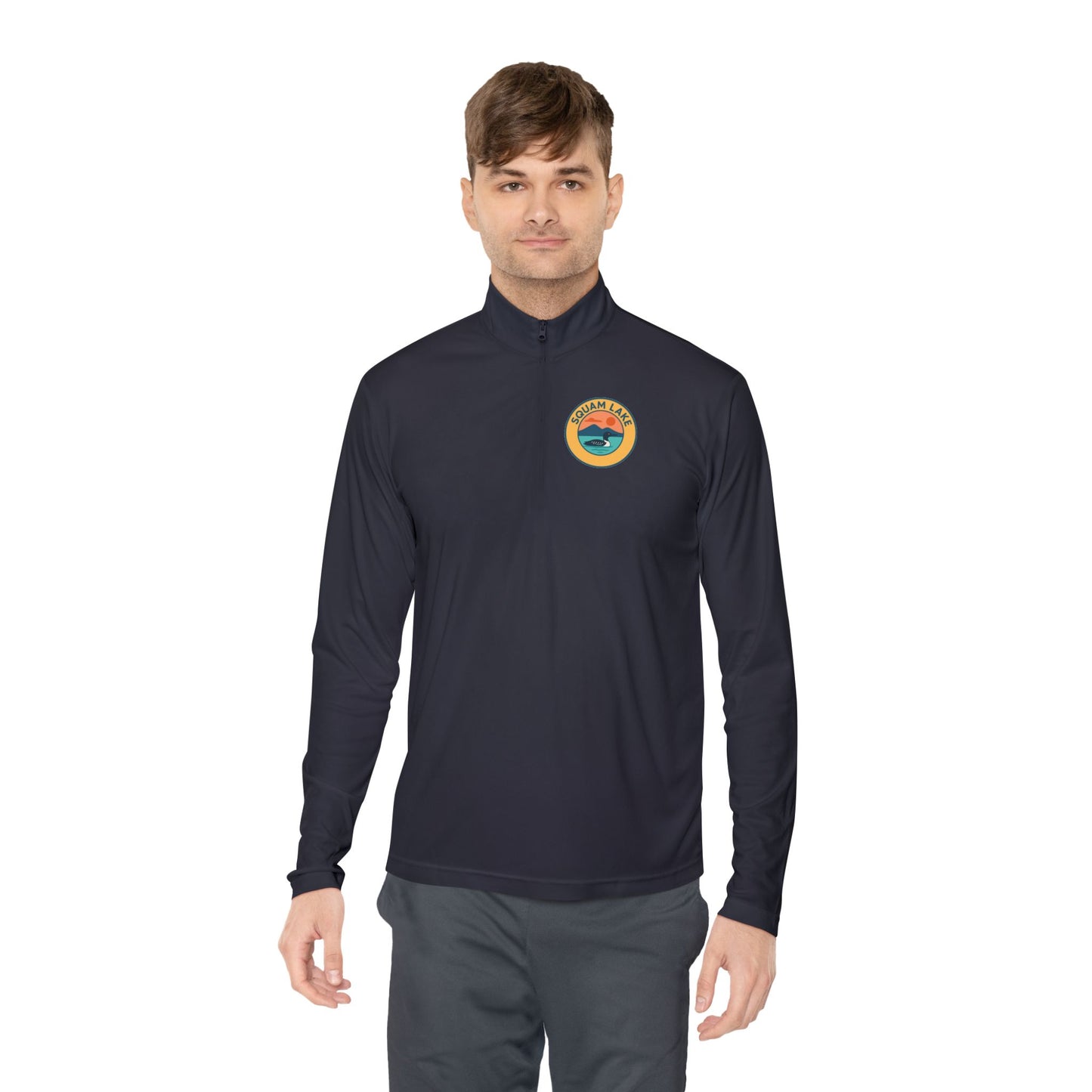 Cozy Unisex Quarter-Zip Pullover, Lake Apparel, Outdoor Gear, Relaxed Fit Layering, Gift for Nature Lovers
