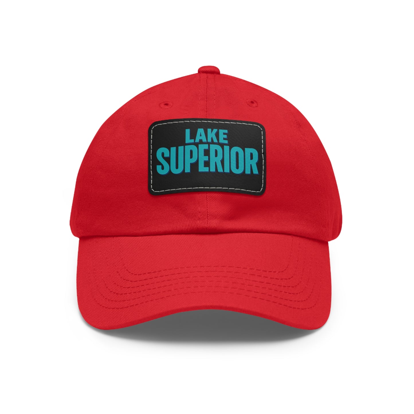 Lake Superior Dad Hat with Leather Patch (Rectangle)