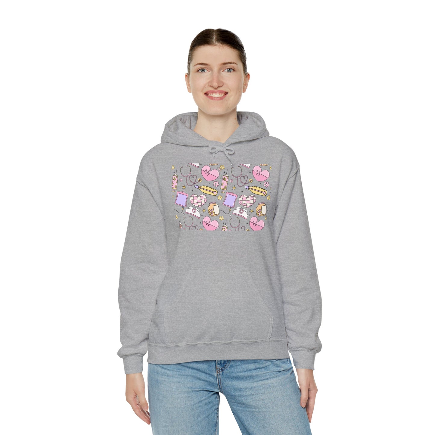 Nurse Cute Foodie Graphic Sweatshirt, Cozy Food Lover Pullover, Trendy Unisex Hoodie, Gift for Foodies, Cute Casual Wear